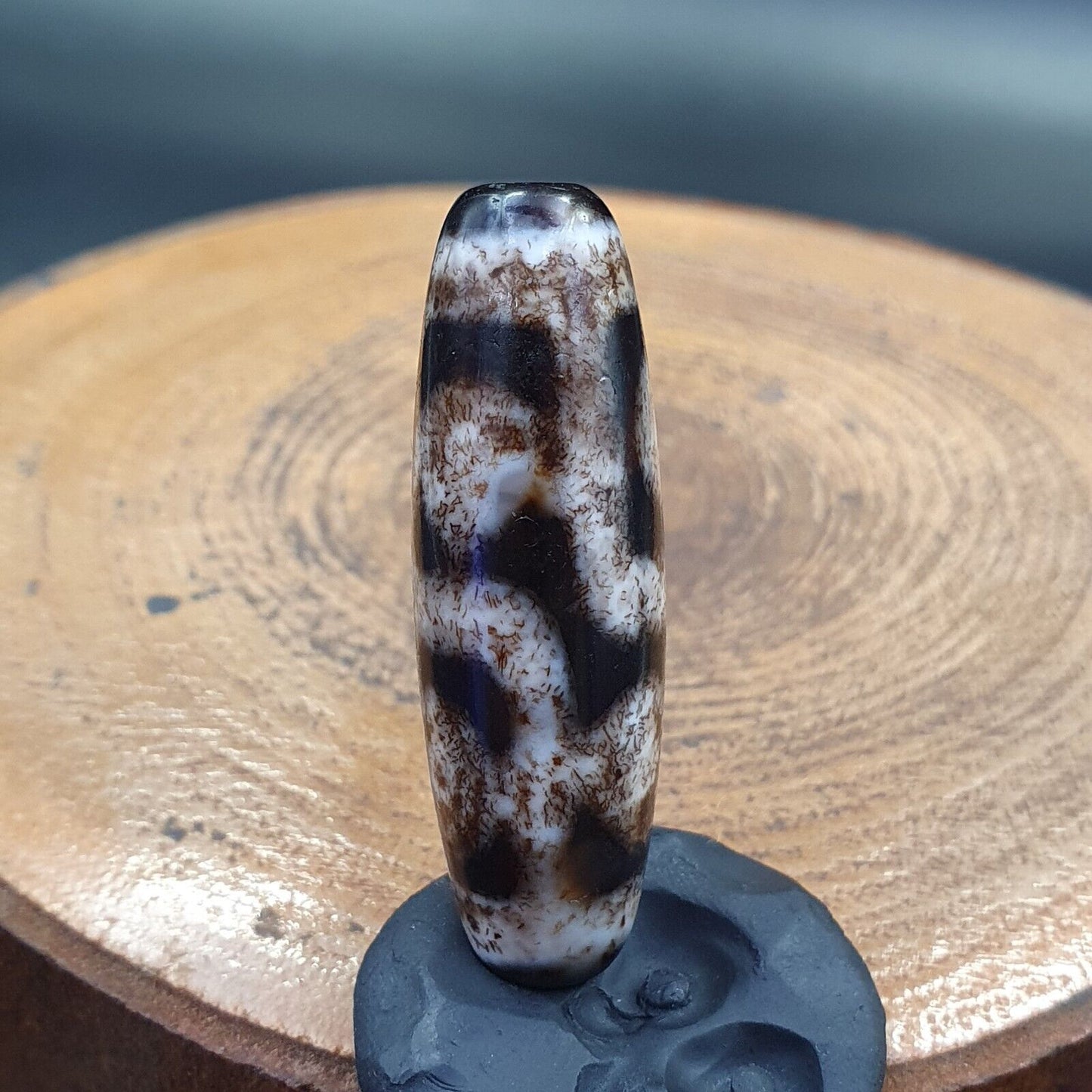稀有收藏藏式銹眼瑪瑙石天珠護身符 BD-25-3 