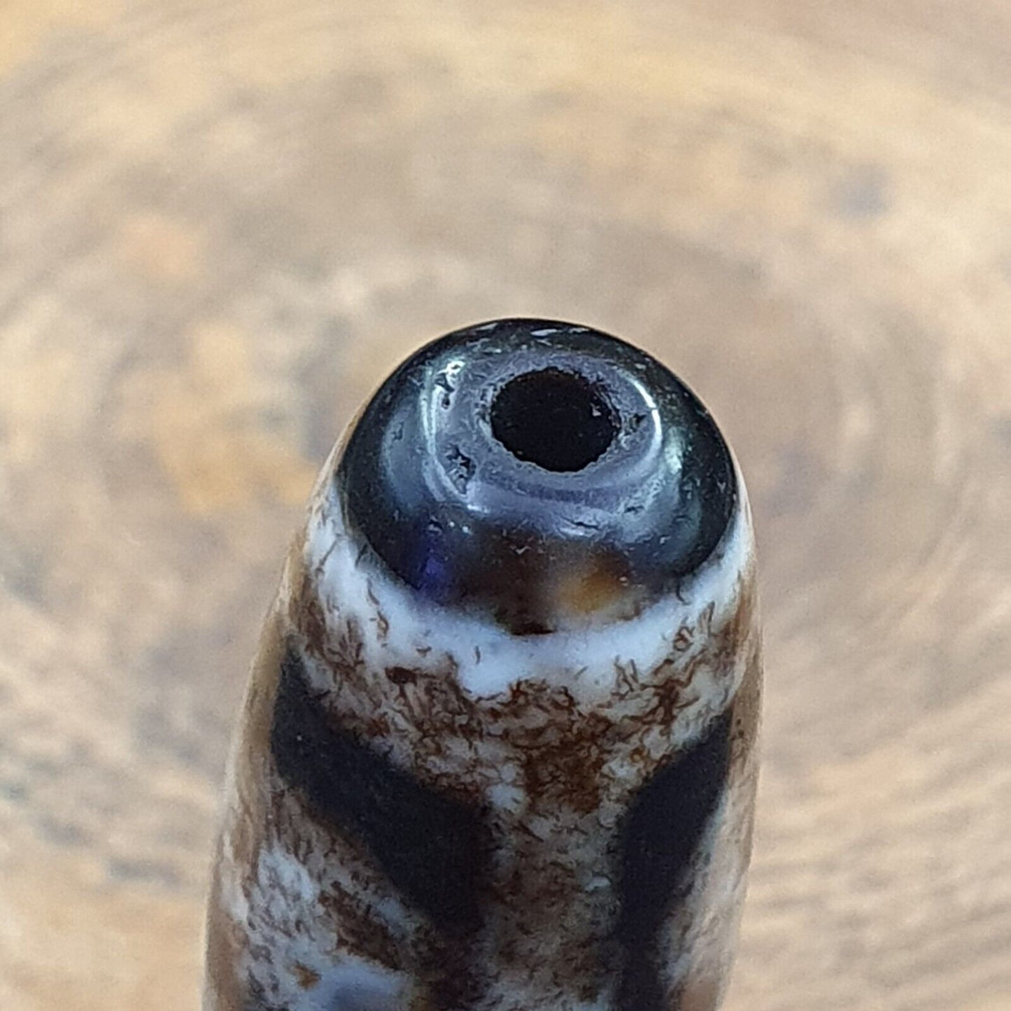 稀有收藏藏式銹眼瑪瑙石天珠護身符 BD-25-3 