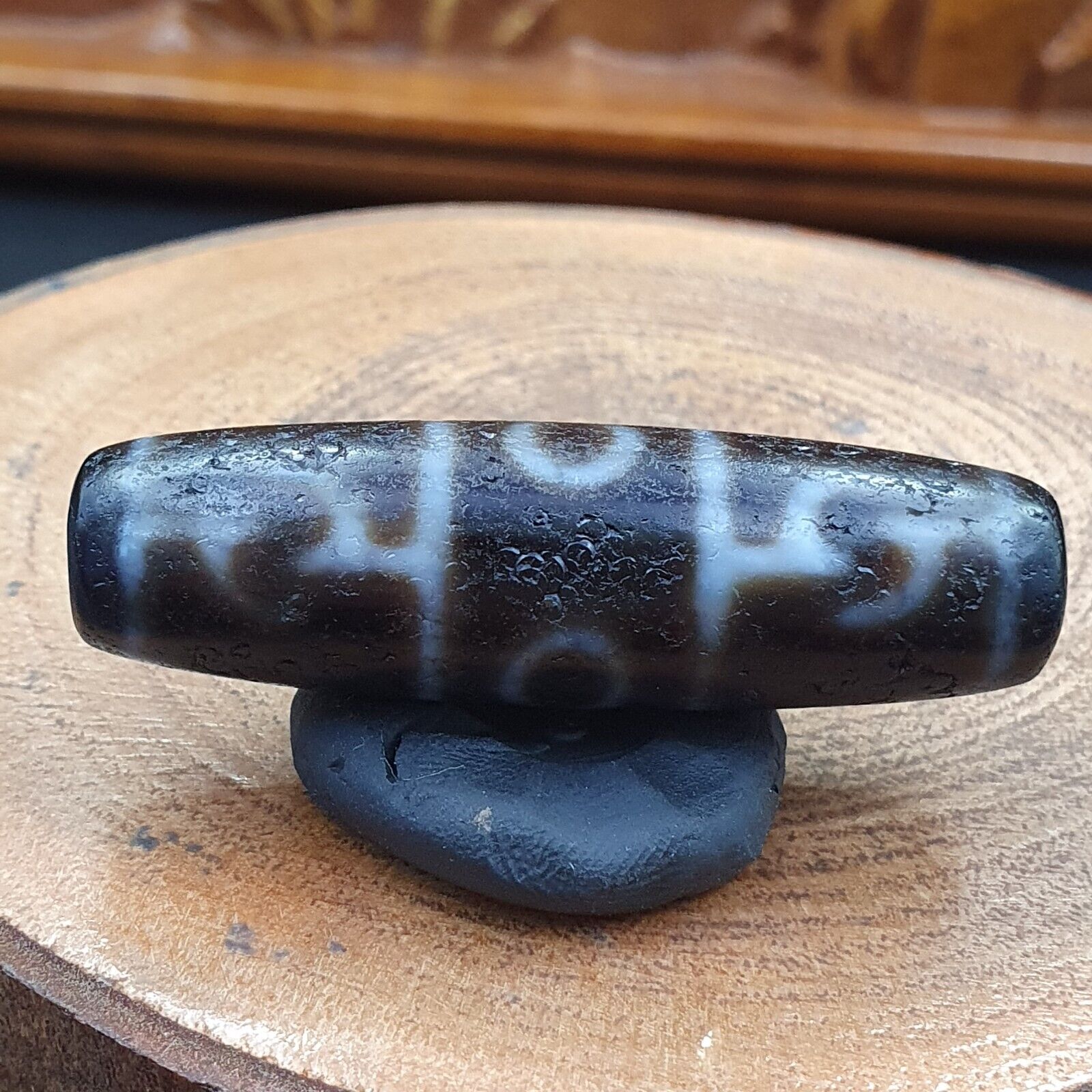 Antique Tibetan Eyes Agate stone Dzi Bead Amulet BD-25-1