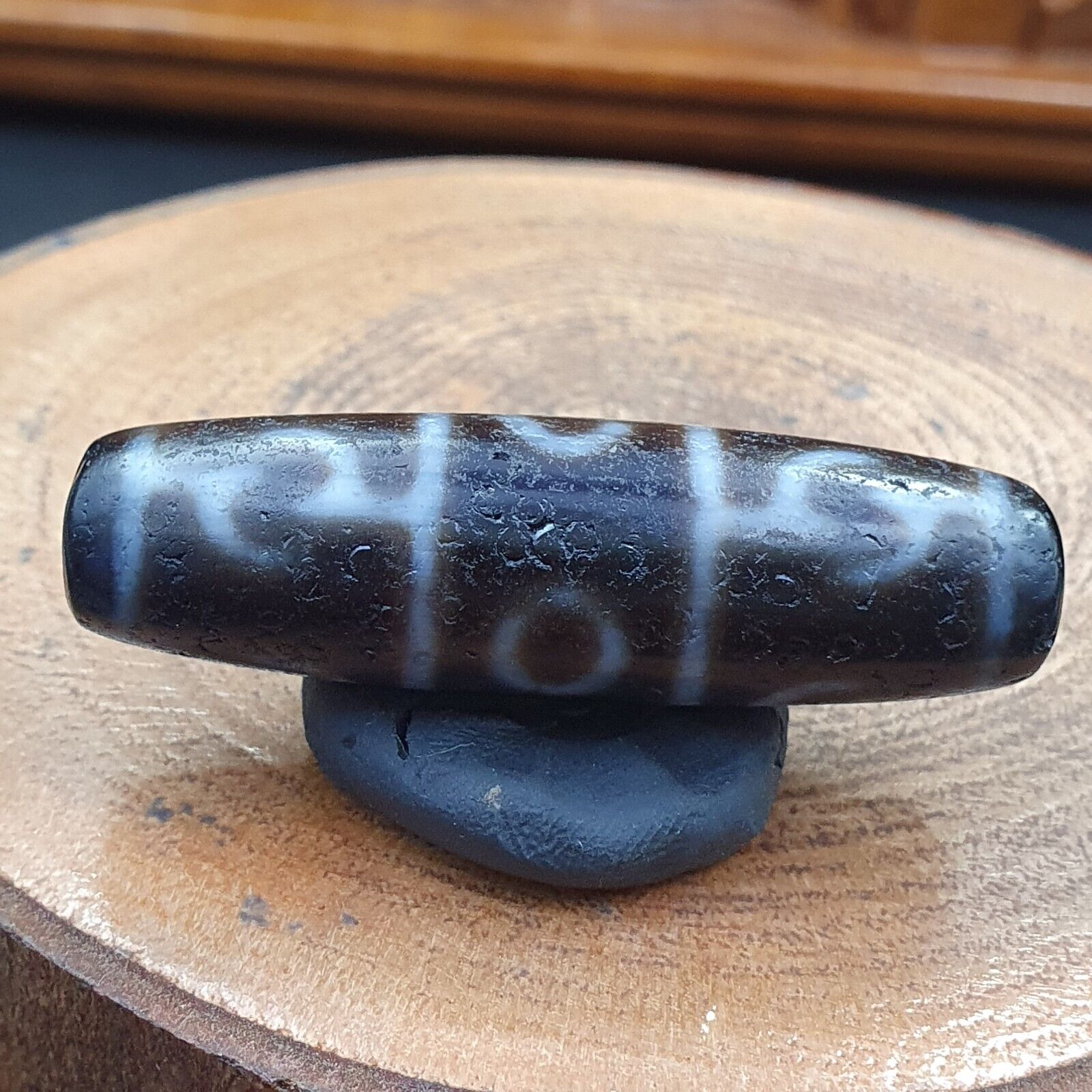 Antique Tibetan Eyes Agate stone Dzi Bead Amulet BD-25-1