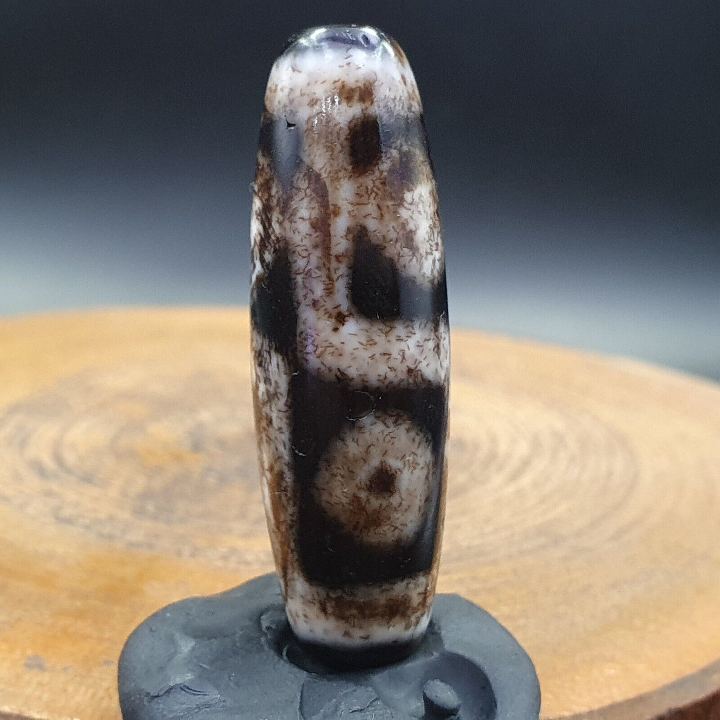 稀有收藏藏式銹眼瑪瑙石天珠護身符 BD-25-3 