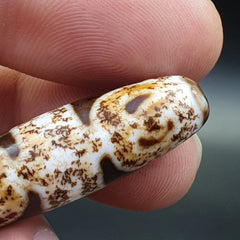 Rare Collectible Tibetan Rusted Eyes Agate stone Dzi Bead Amulet BD-25-2