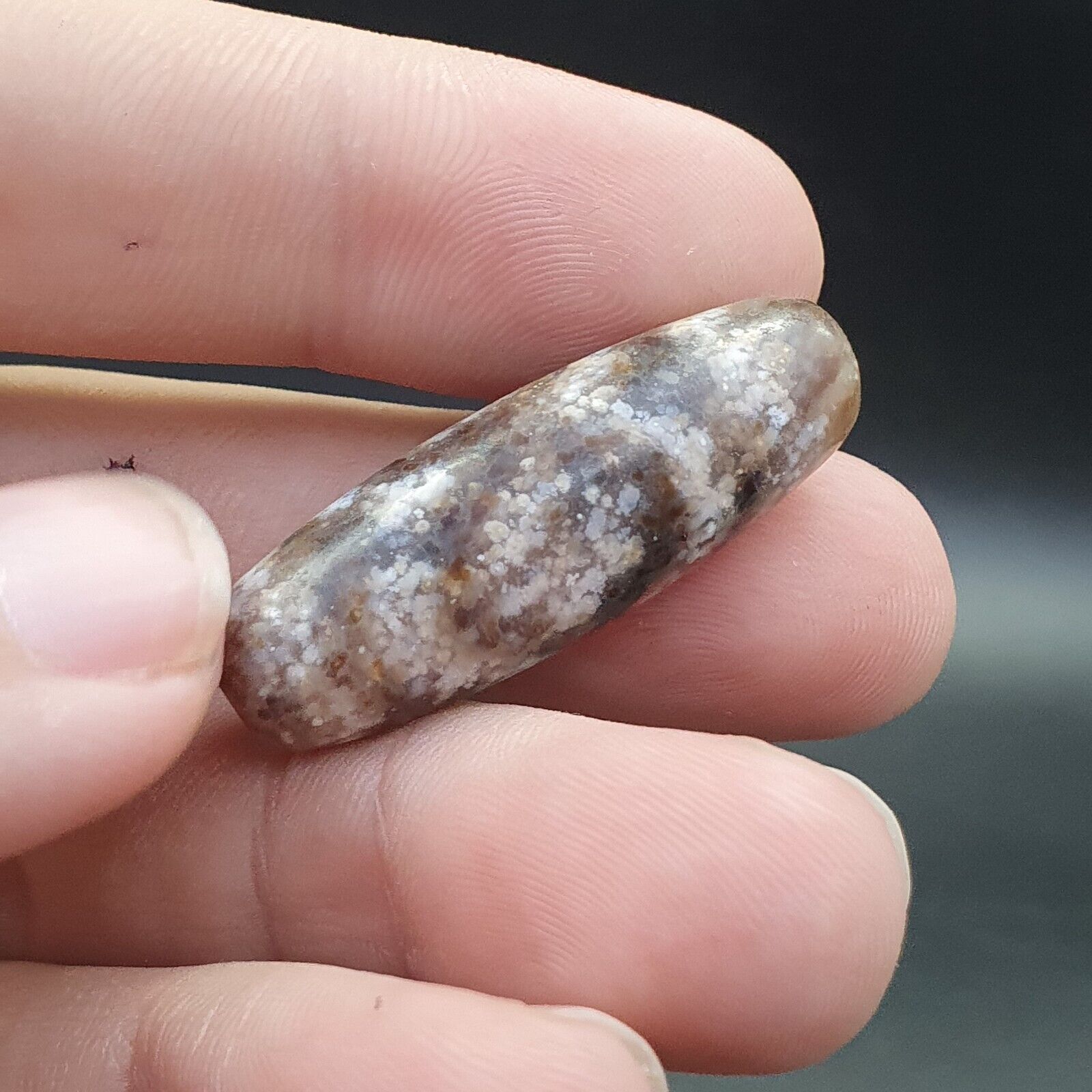 Tibetan Rusted Eyes Agate stone Dzi Bead Amulet BD-25-6