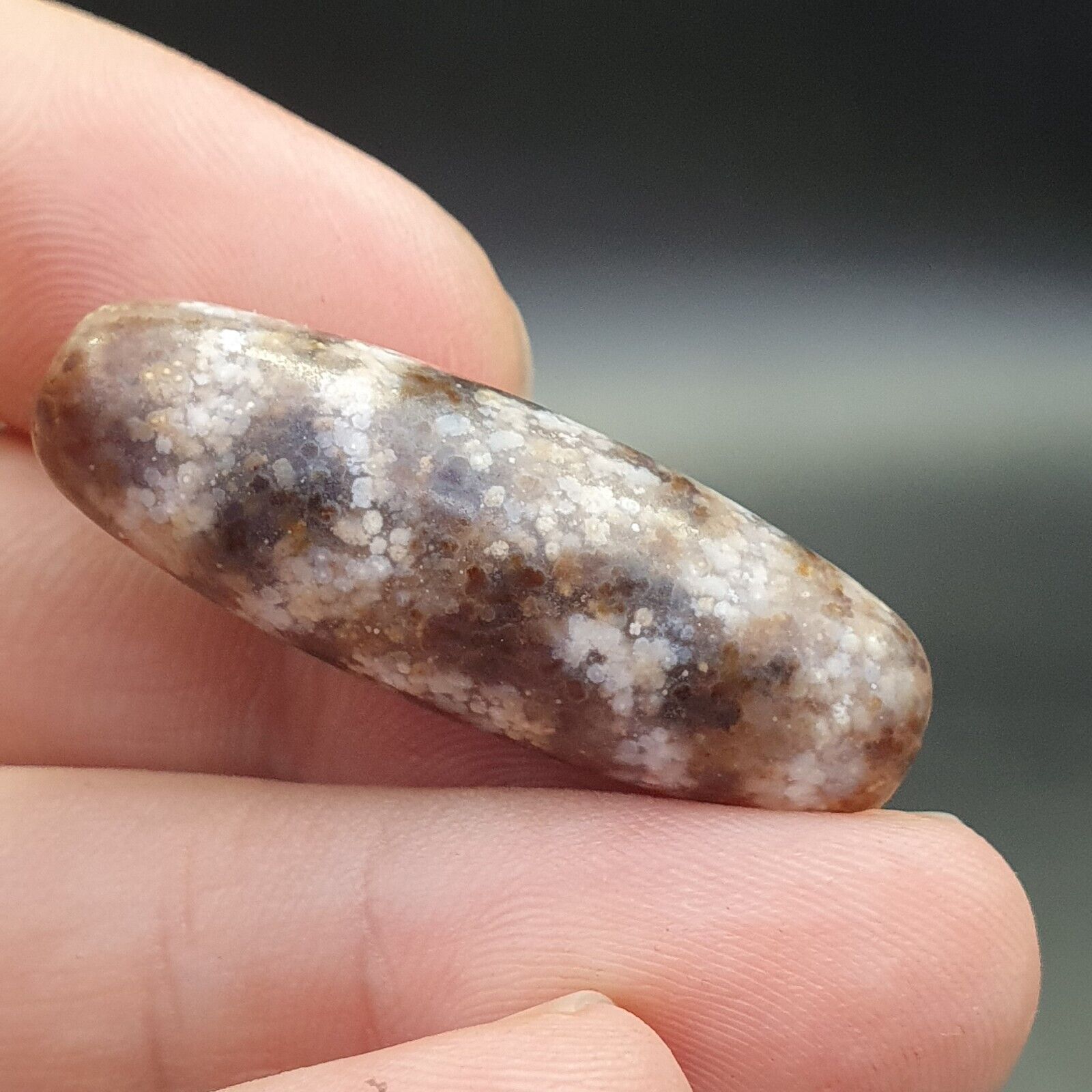 Tibetan Rusted Eyes Agate stone Dzi Bead Amulet BD-25-6