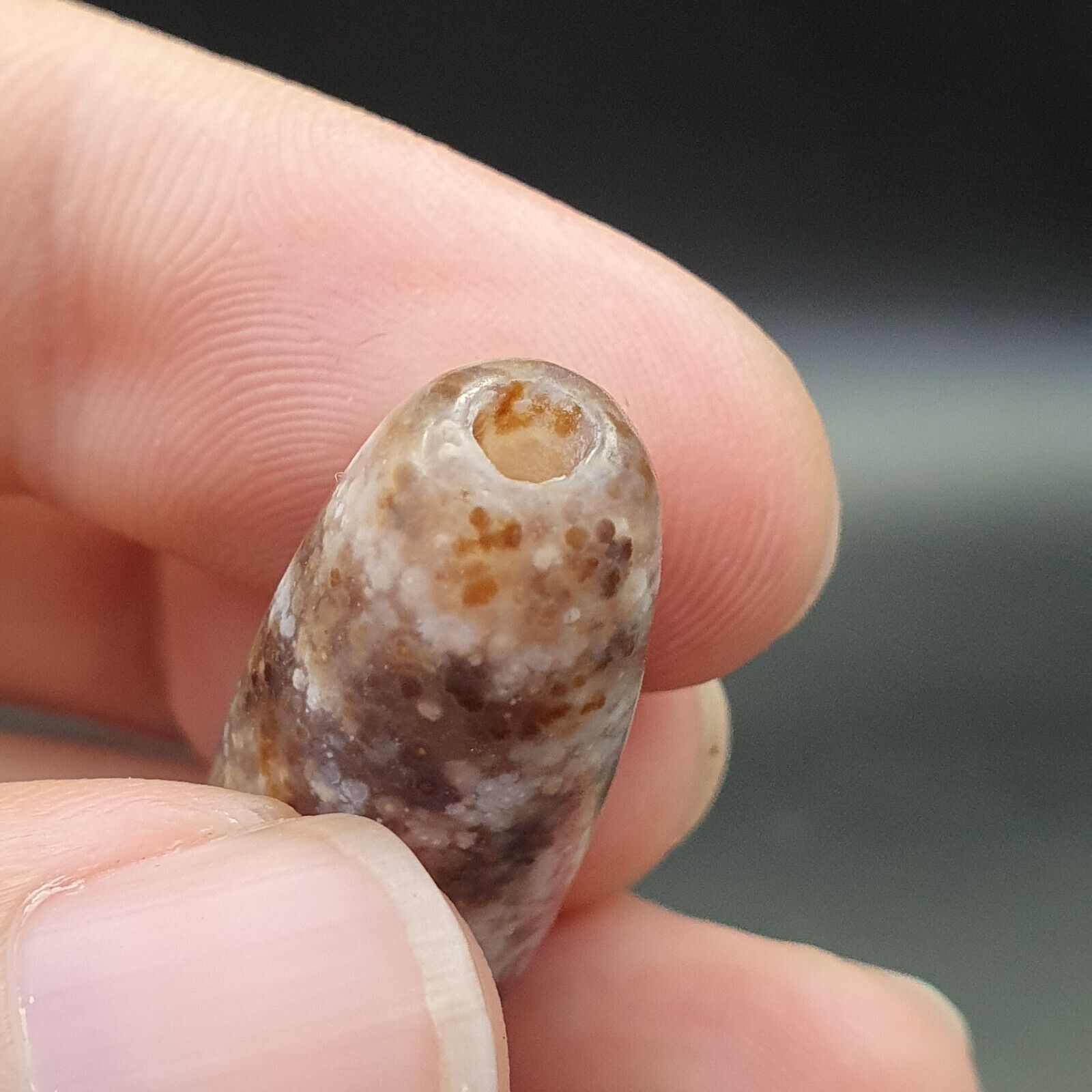 Tibetan Rusted Eyes Agate stone Dzi Bead Amulet BD-25-6
