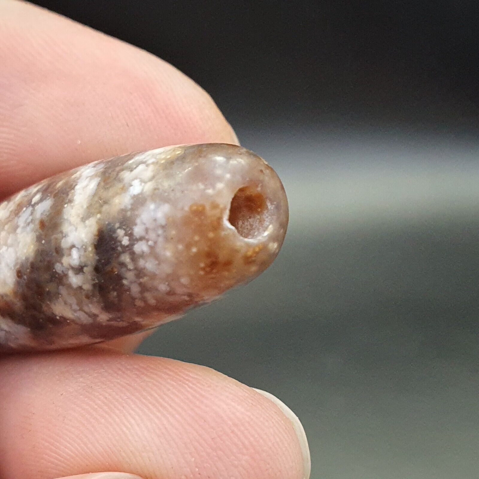 Tibetan Rusted Eyes Agate stone Dzi Bead Amulet BD-25-6