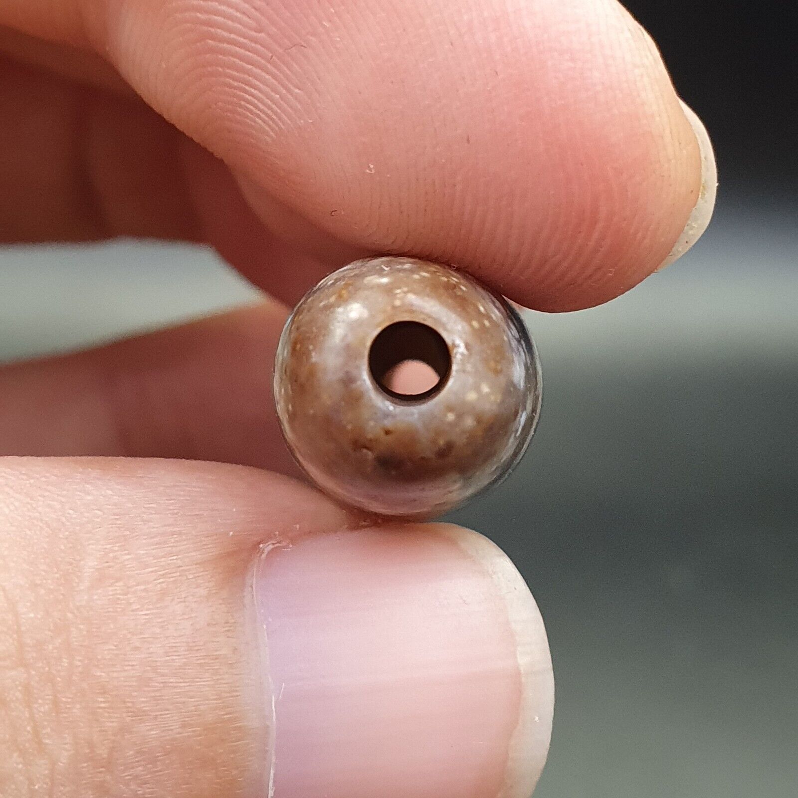Tibetan Rusted Eyes Agate stone Dzi Bead Amulet BD-25-6