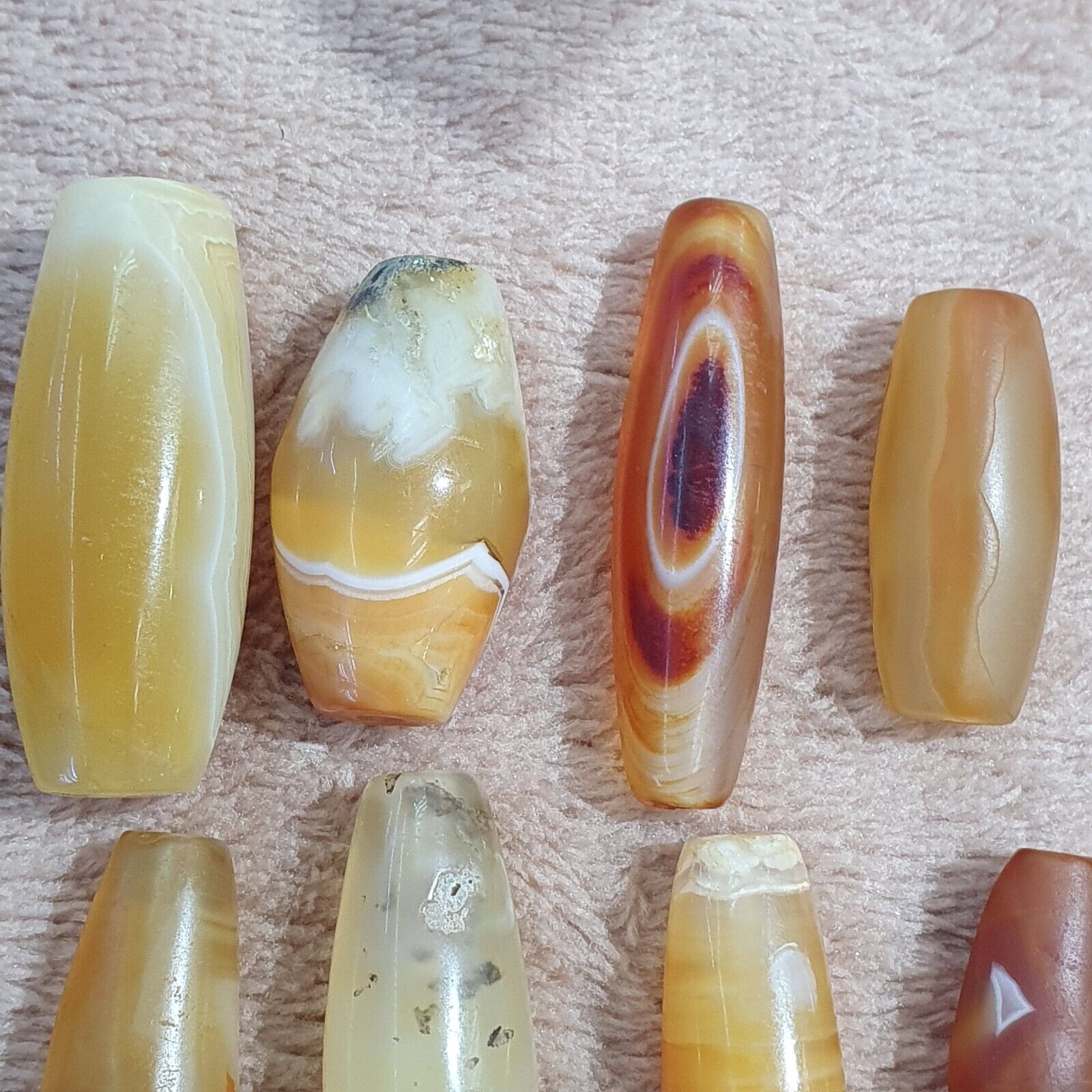 Very rare Antique Khorasan Persian Antique agate Beads Lot 20 Pcs Amulet