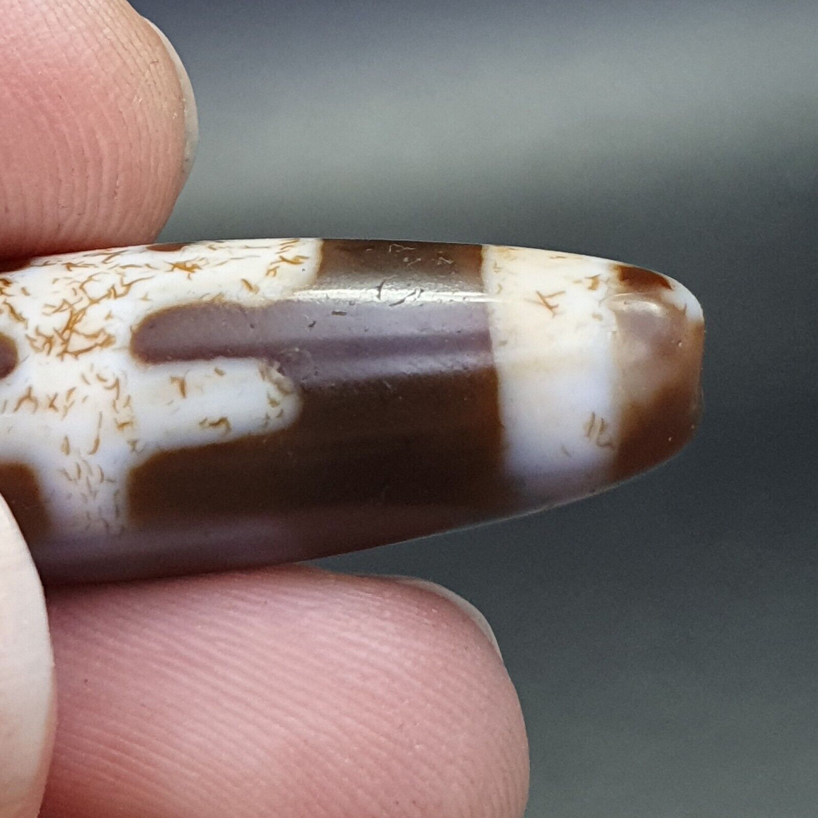 Old Tibetan Eyes Agate stone Dzi Bead Amulet BD-25-5