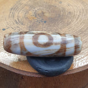 Tibetan Rusted Eyes Agate Stone Dzi Bead Amulet
