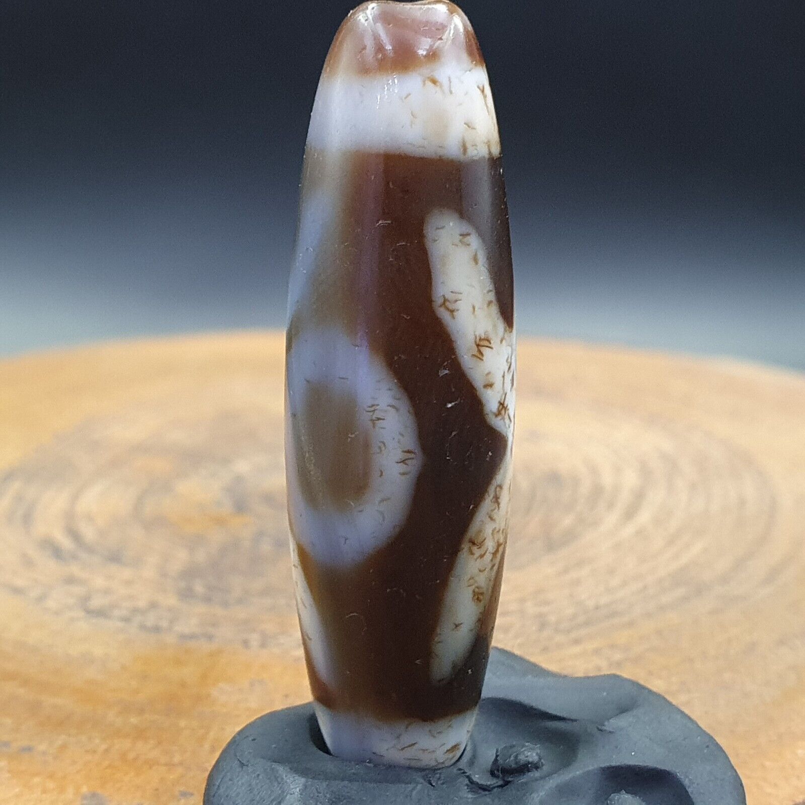 Old Tibetan Eyes Agate stone Dzi Bead Amulet BD-25-5