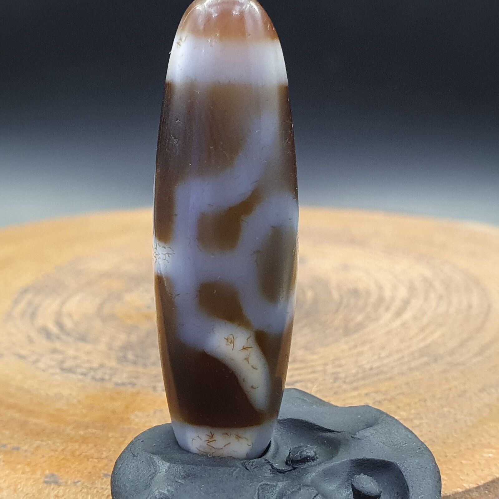 Old Tibetan Eyes Agate stone Dzi Bead Amulet BD-25-5
