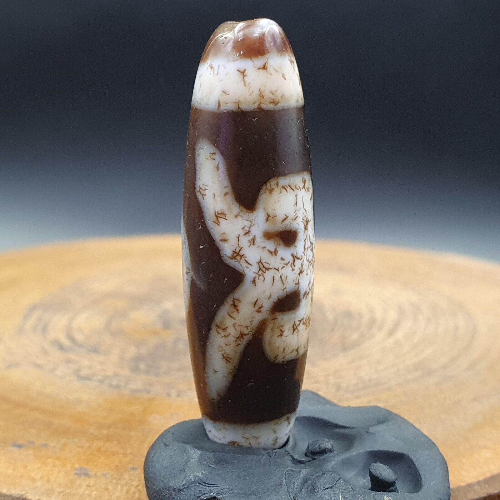 Old Tibetan Eyes Agate stone Dzi Bead Amulet BD-25-5