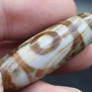 Tibetan Rusted Eyes Agate Stone Dzi Bead Amulet