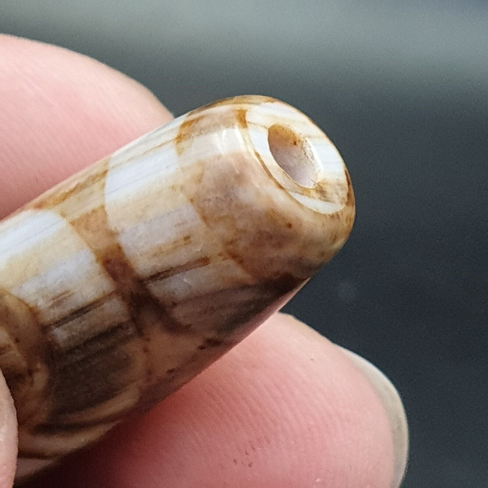 Tibetan Rusted Eyes Agate stone Dzi Bead Amulet BD-25-7