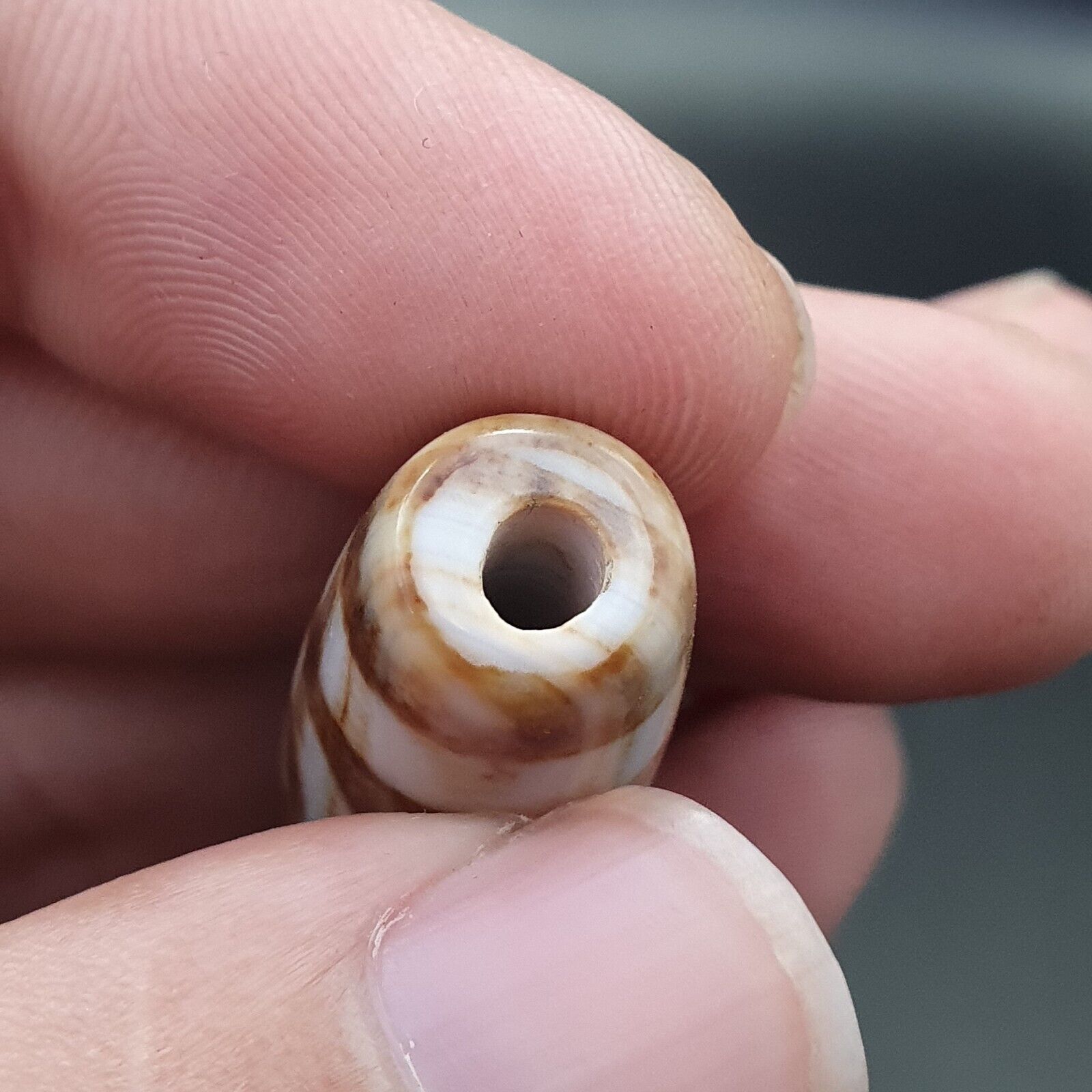 Tibetan Rusted Eyes Agate stone Dzi Bead Amulet BD-25-7