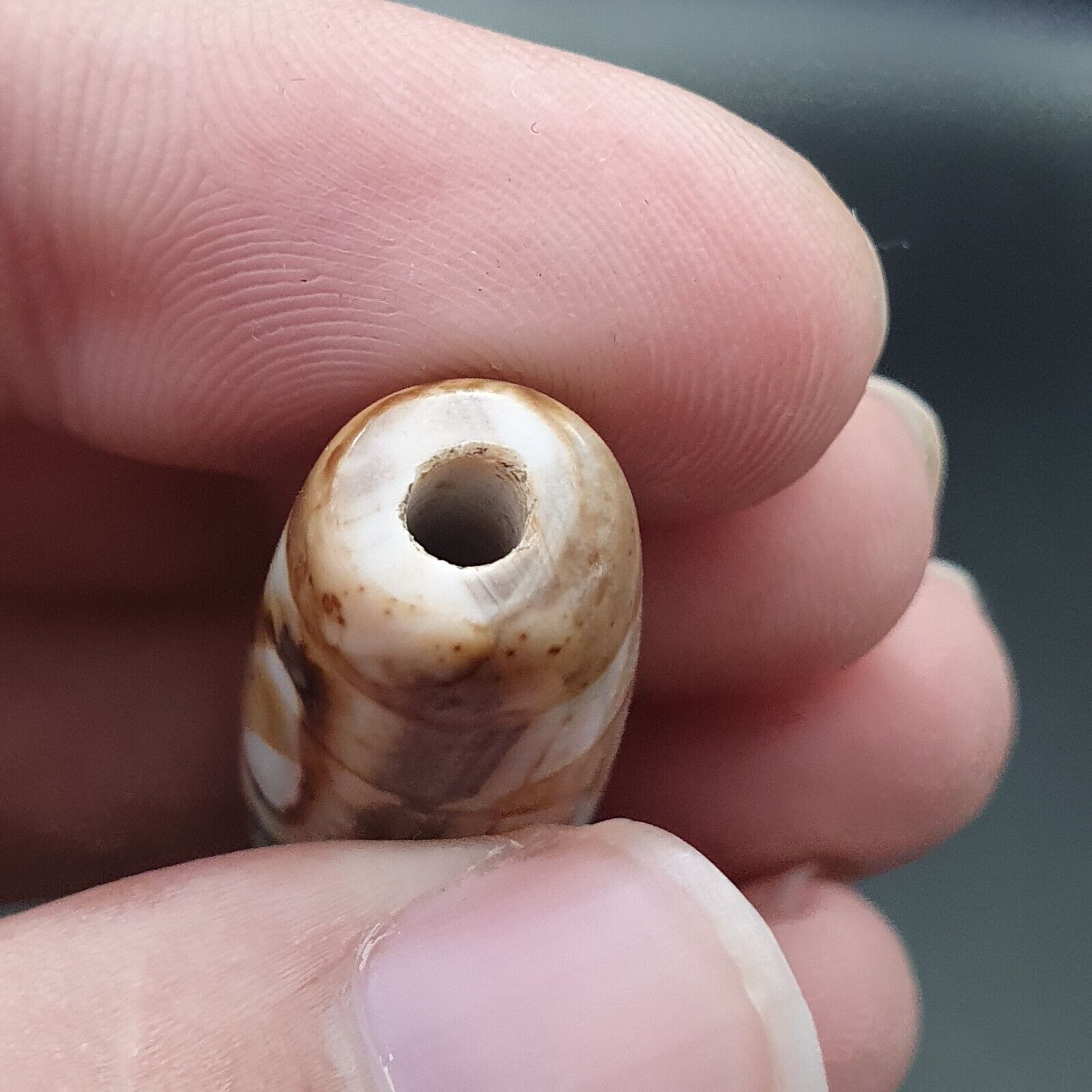 Tibetan Rusted Eyes Agate stone Dzi Bead Amulet BD-25-7