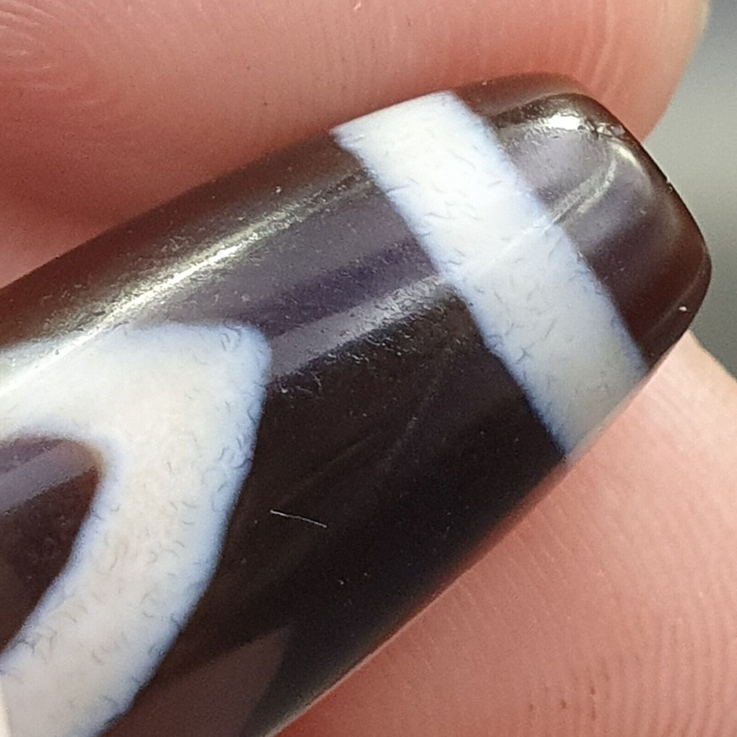 稀有收藏藏式銹眼瑪瑙石天珠護身符 BD-25-4 