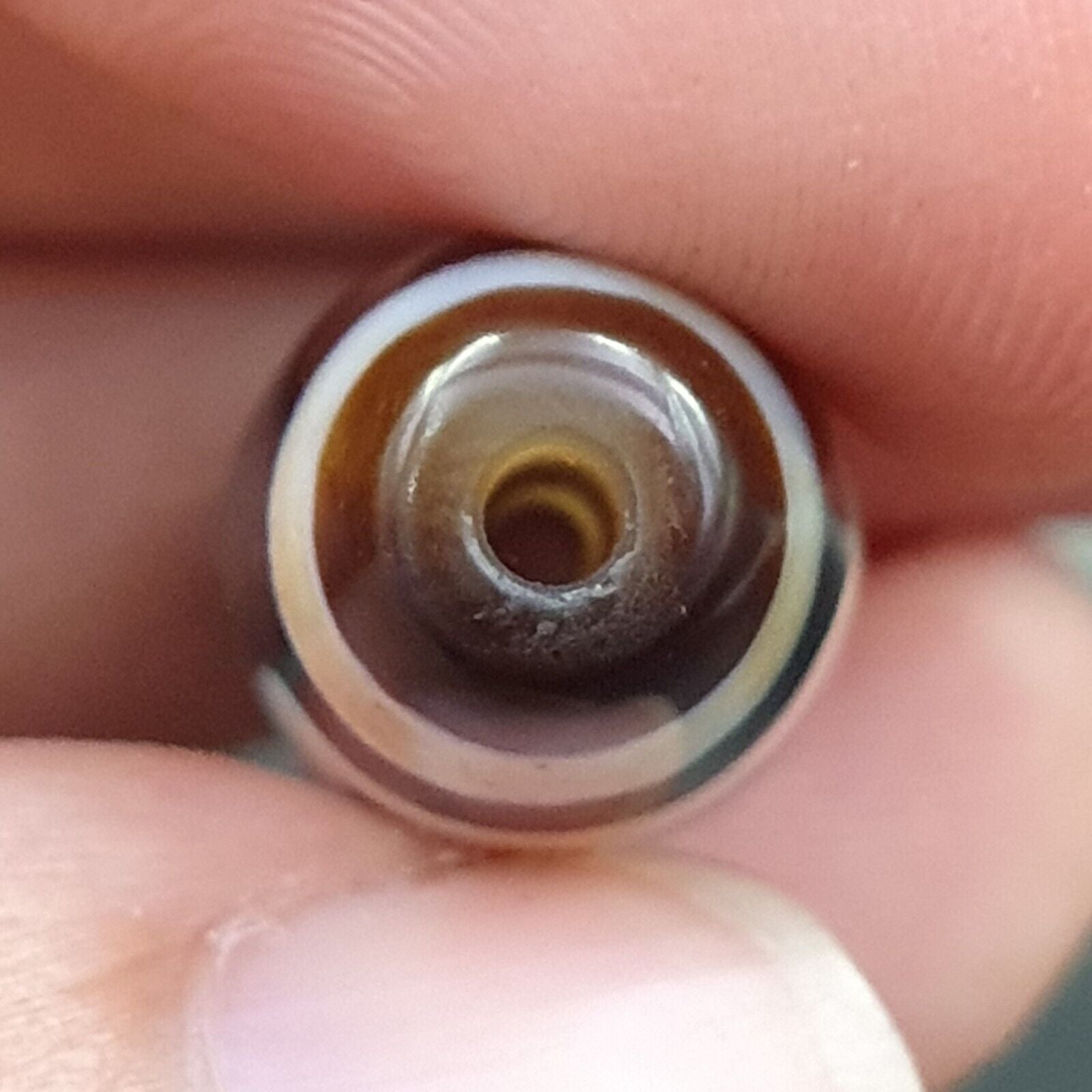 Rare Collectible Tibetan Rusted Eyes Agate stone Dzi Bead Amulet BD-25-4