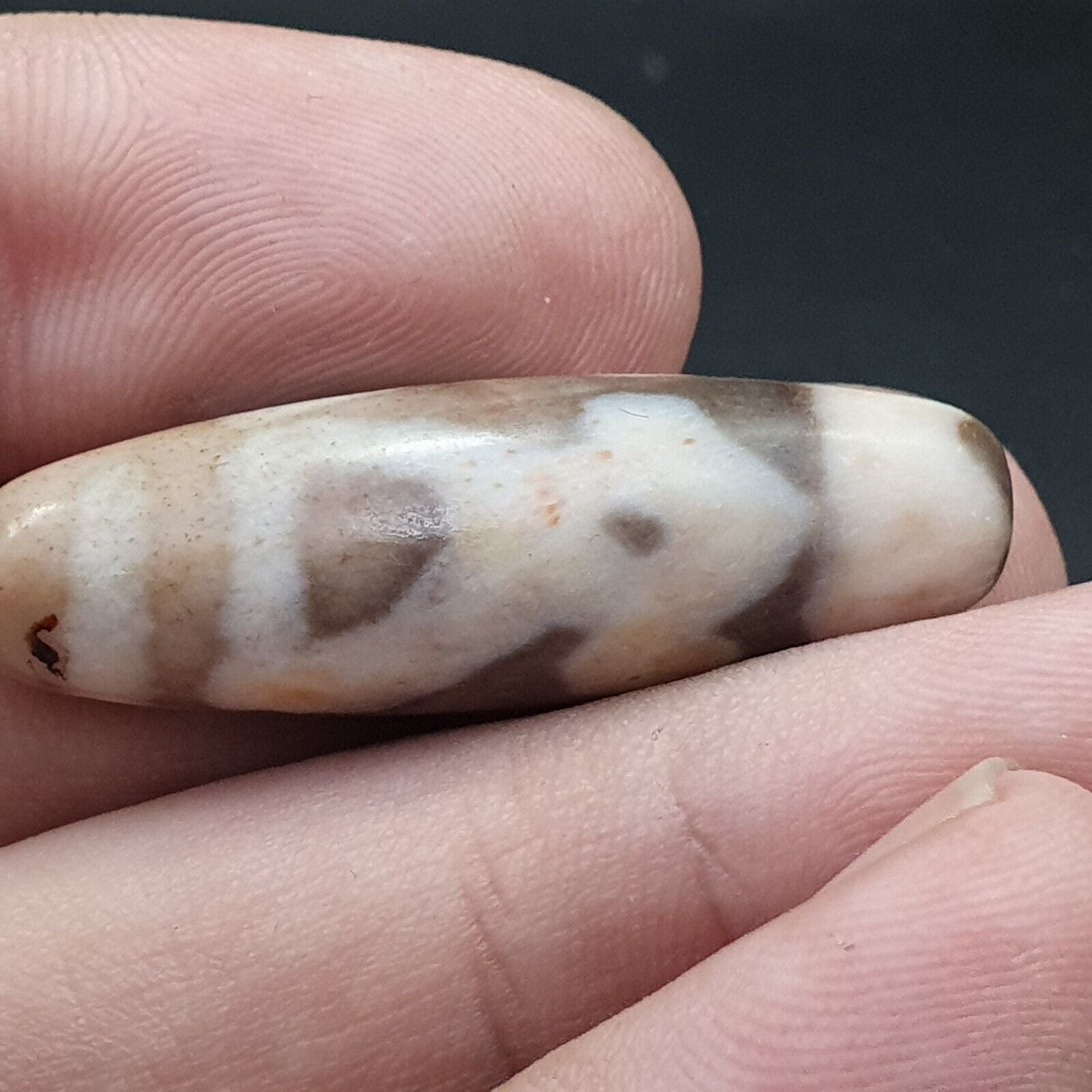 Tibetan Rusted Eyes Agate stone Dzi Bead Amulet BD-25-9