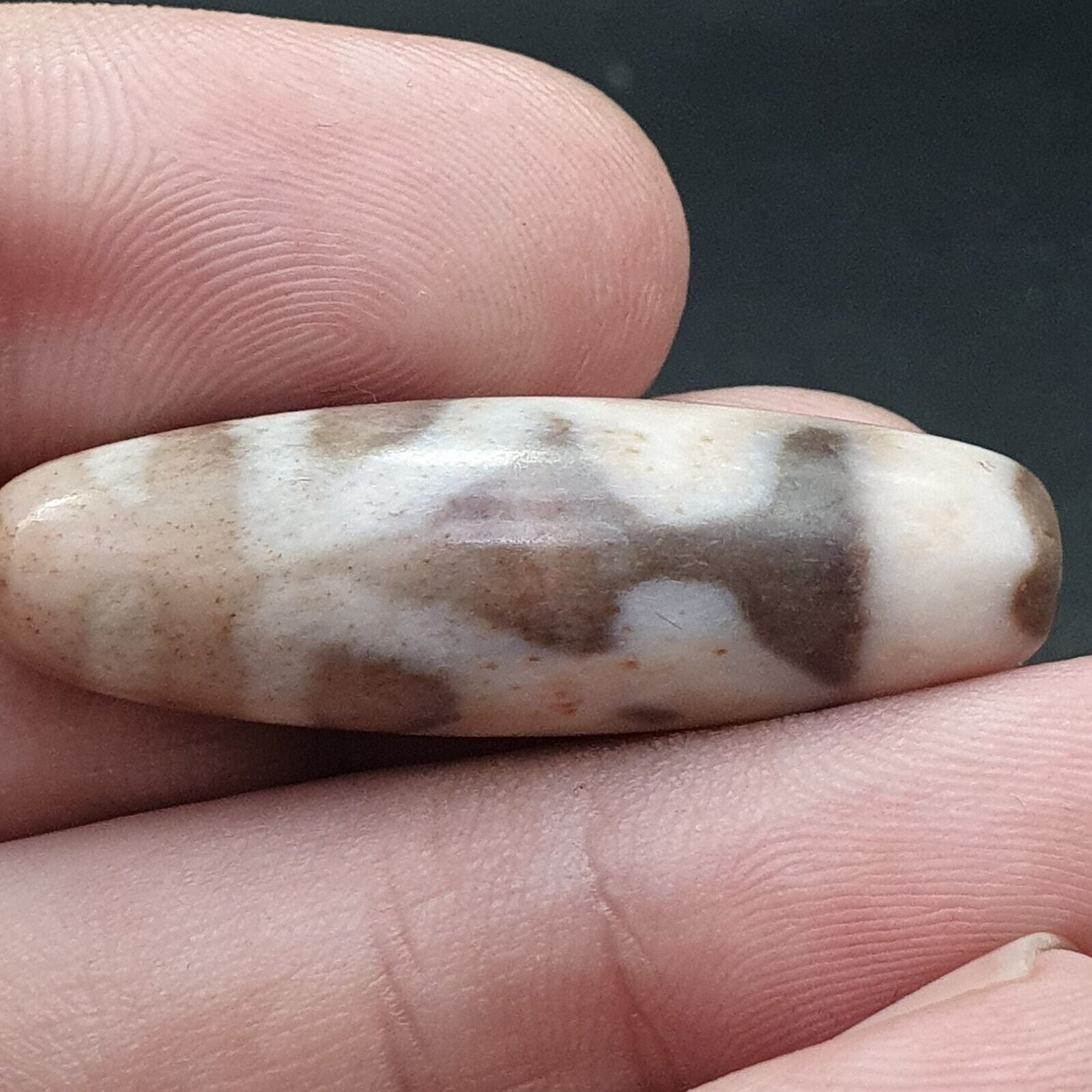 Tibetan Rusted Eyes Agate stone Dzi Bead Amulet BD-25-9