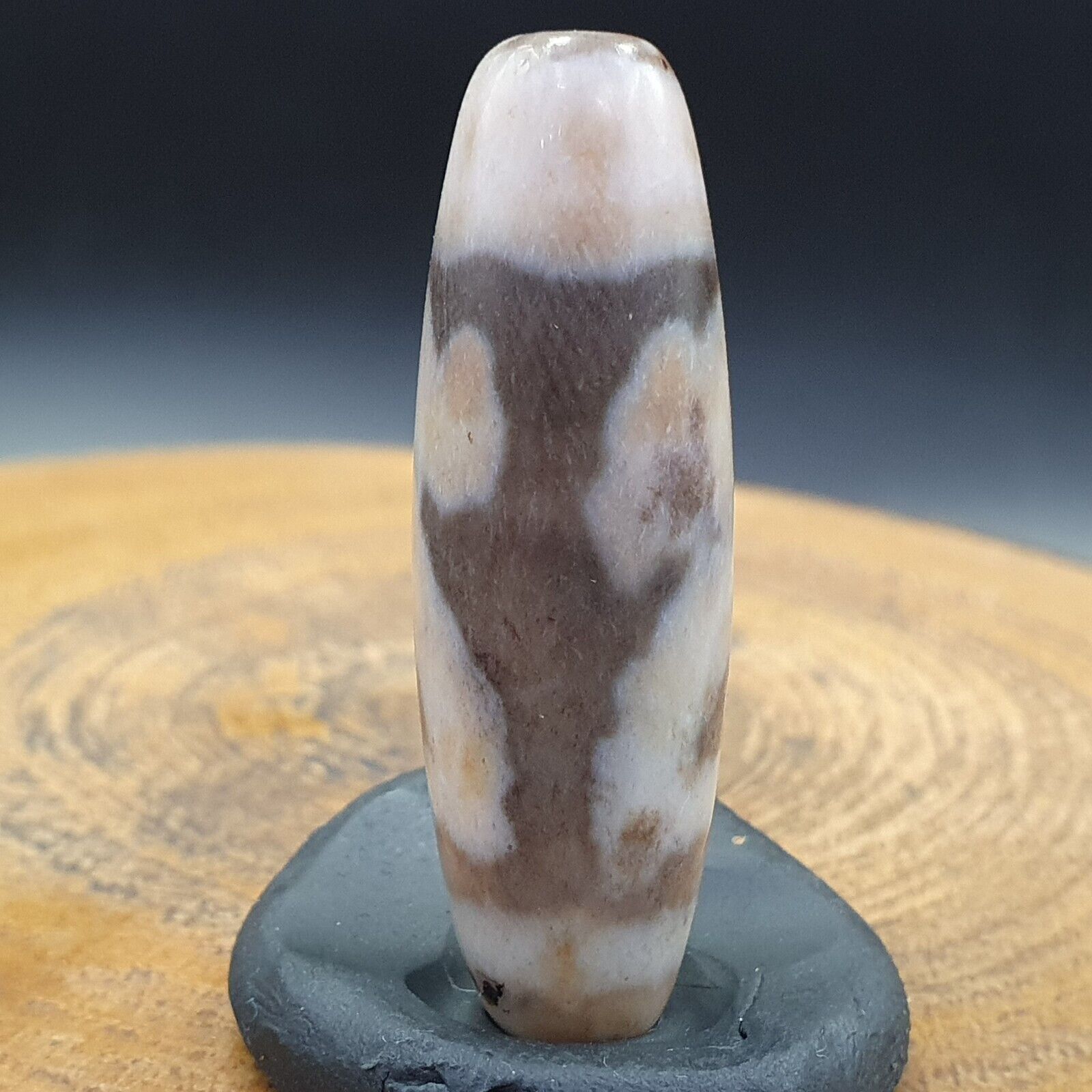 Tibetan Rusted Eyes Agate stone Dzi Bead Amulet BD-25-9