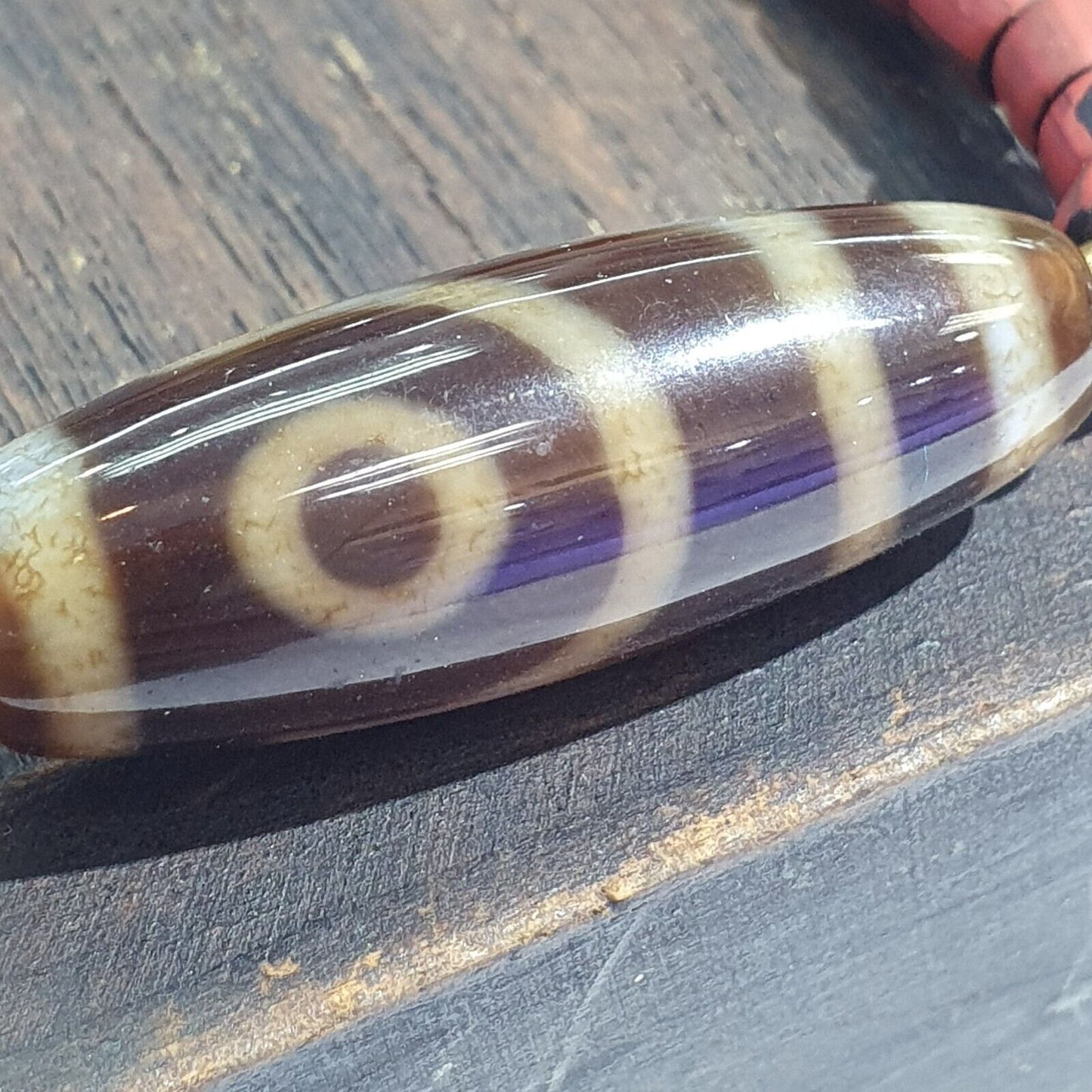 復古瑪瑙 2 眼珠西藏喜馬拉雅天珠吊墜項鍊
