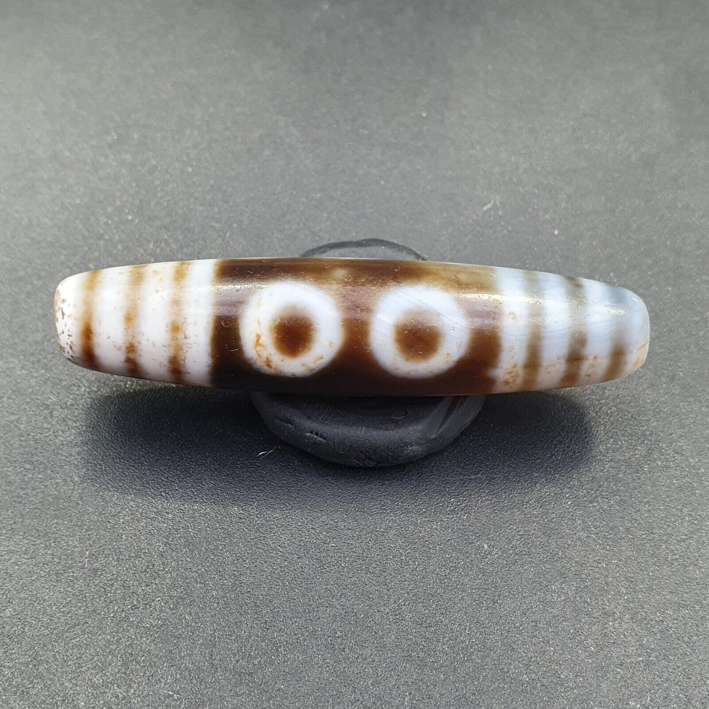 Tibetisches 5-Augen-Achatstein-Dzi-Perlenamulett AG-1 