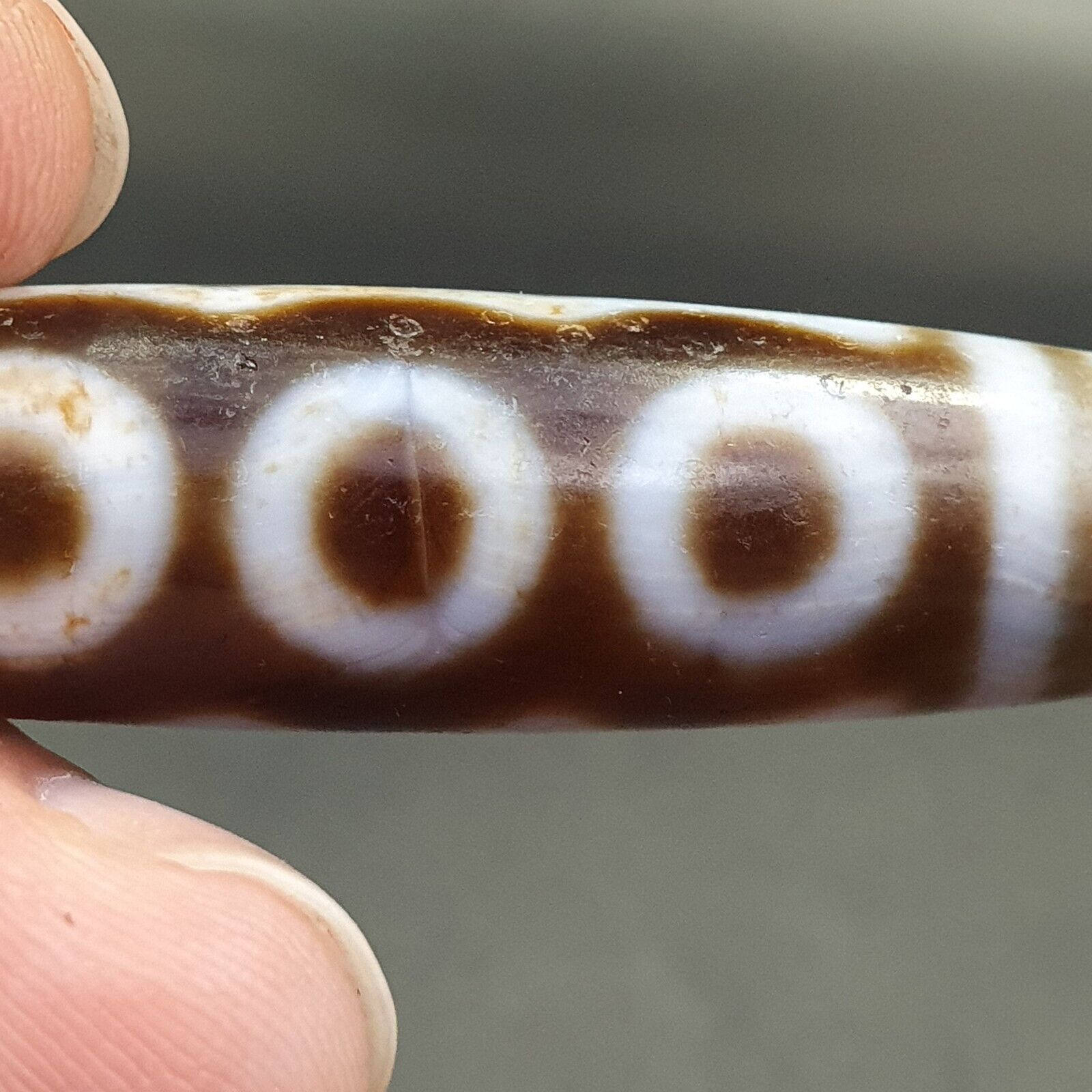 Tibetan 5 Eyes Agate stone Dzi Bead Amulet AG-1