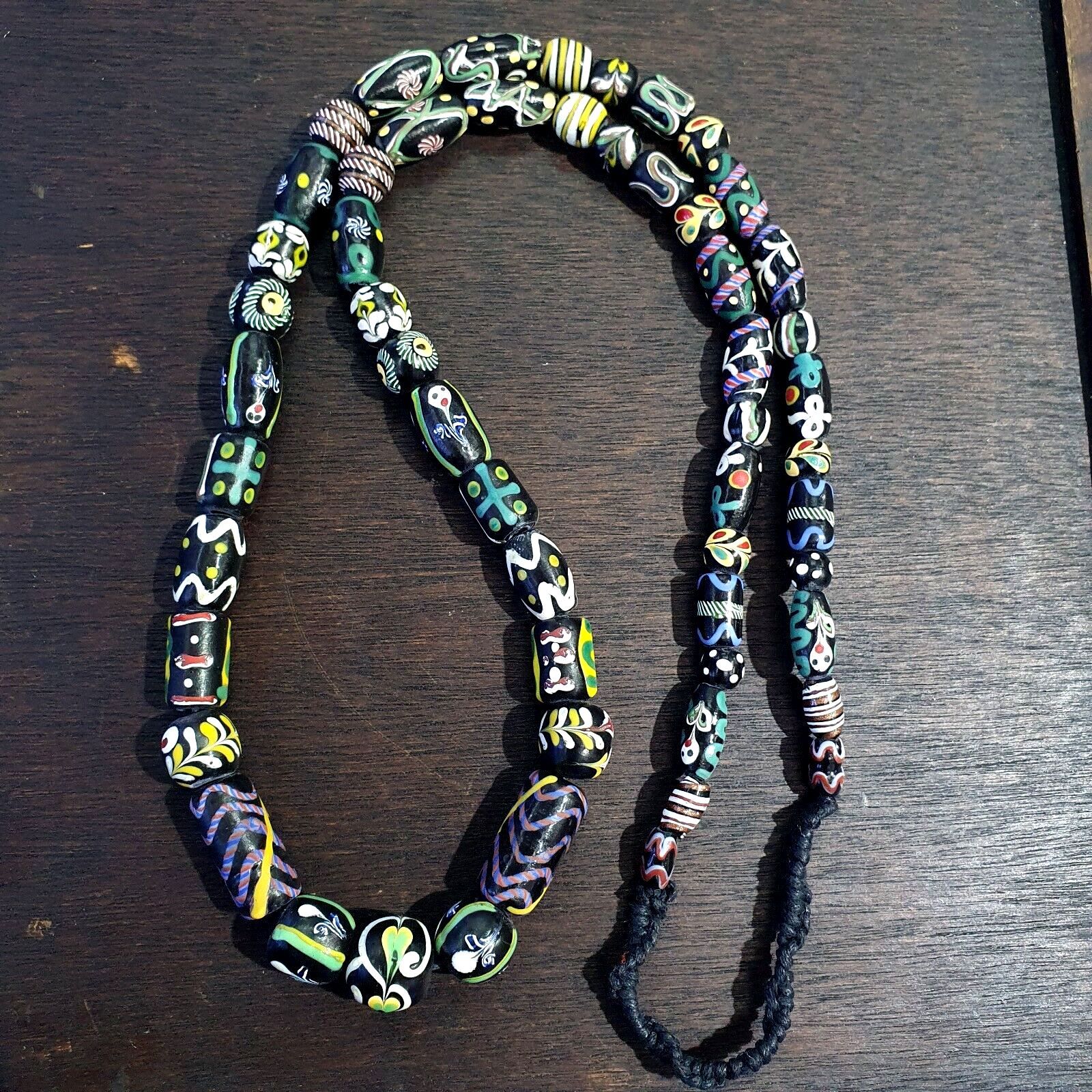 Vintage Fancy Venetian Style Trade Beads | African  | LONG STRAND