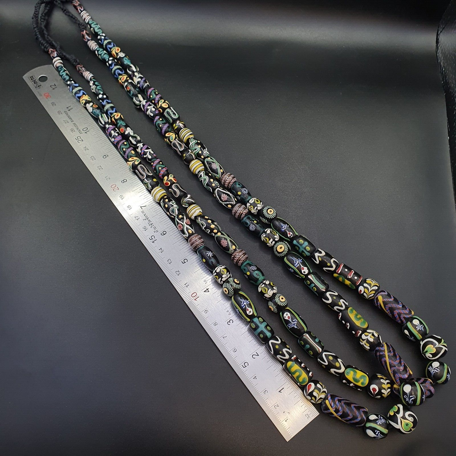 Vintage Fancy Venetian Style Trade Beads | African  | LONG STRAND