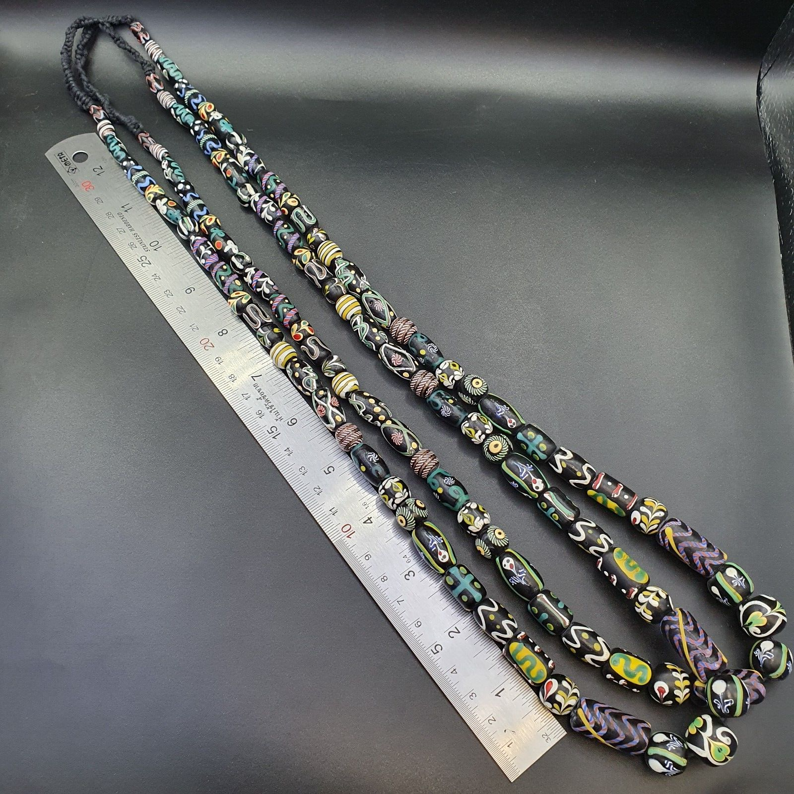 Vintage Fancy Venetian Style Trade Beads | African  | LONG STRAND