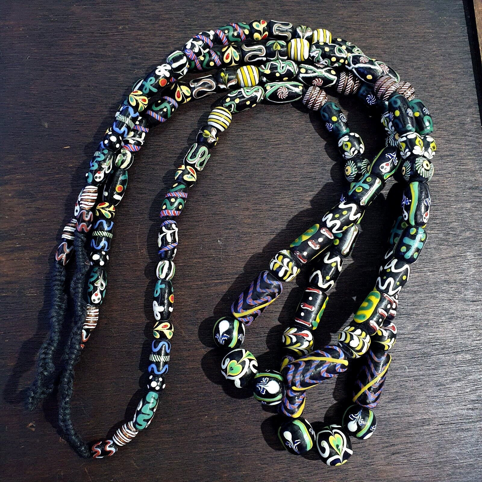 Vintage Fancy Venetian Style Trade Beads | African  | LONG STRAND