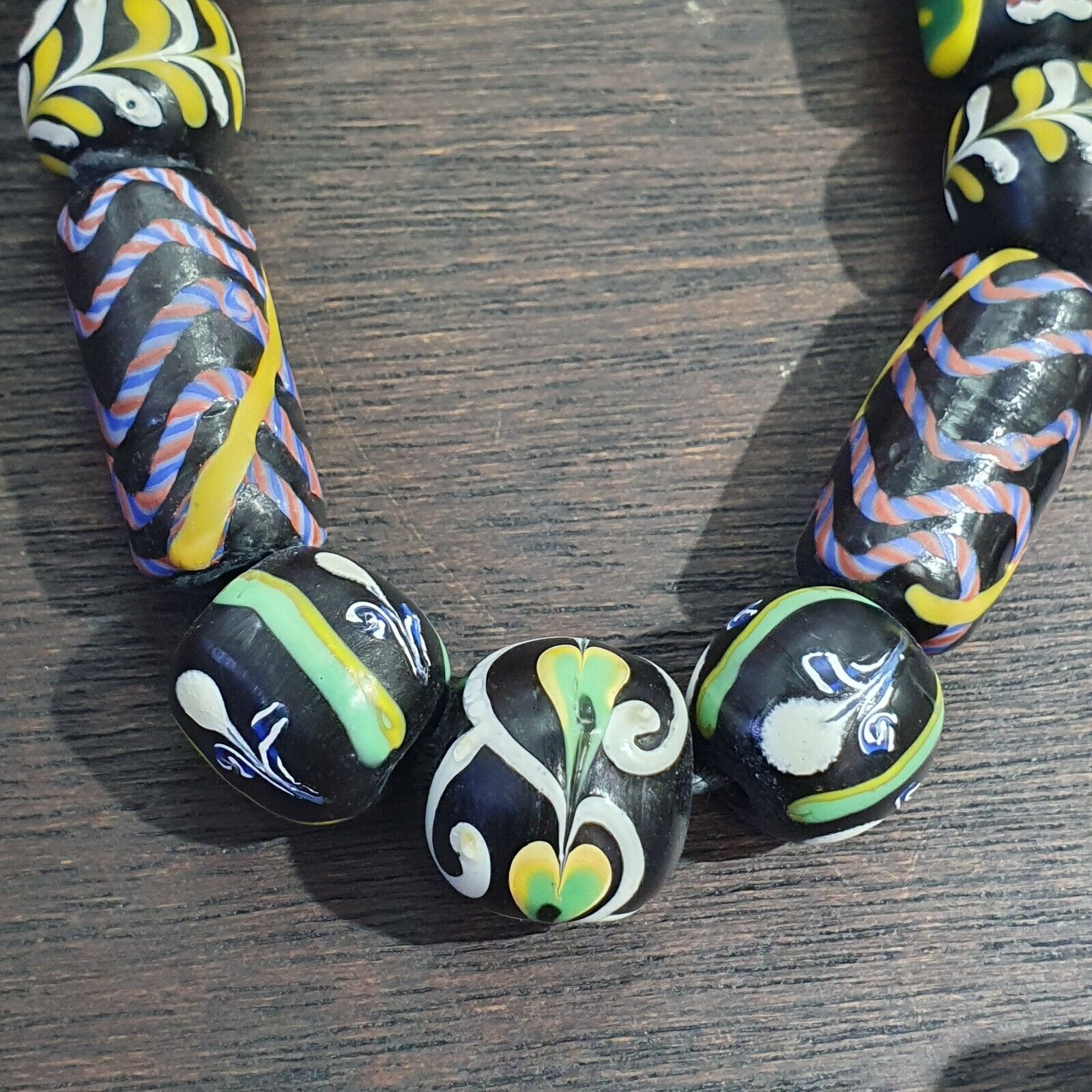 Vintage Fancy Venetian Style Trade Beads | African  | LONG STRAND