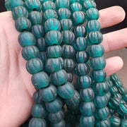 美麗的老非洲綠色玻璃古董珠 13-14 毫米
