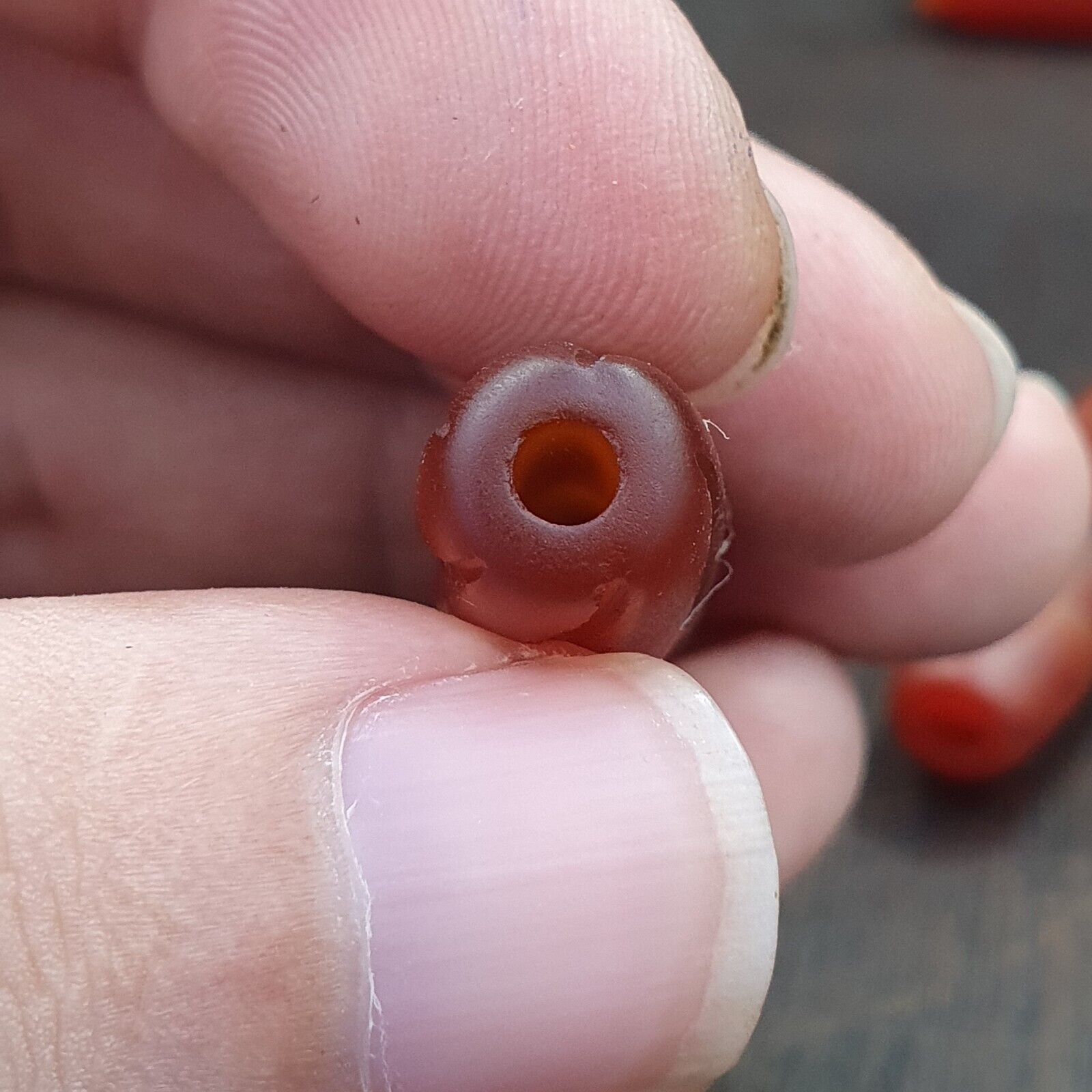 Lot 10 Antique Red Carving Agate Himalayan Tibetan Agate carnelian Beads