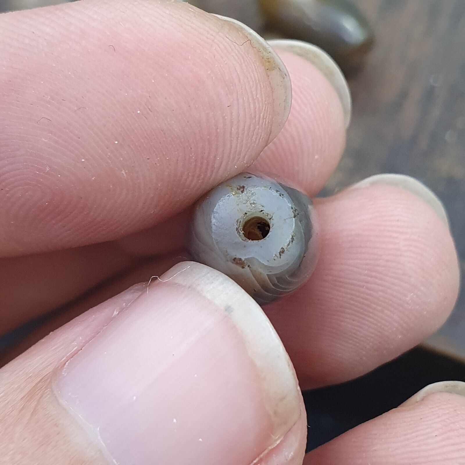 Himalayan Tibetan Agate Old Agate Beads Lot 12 pieces