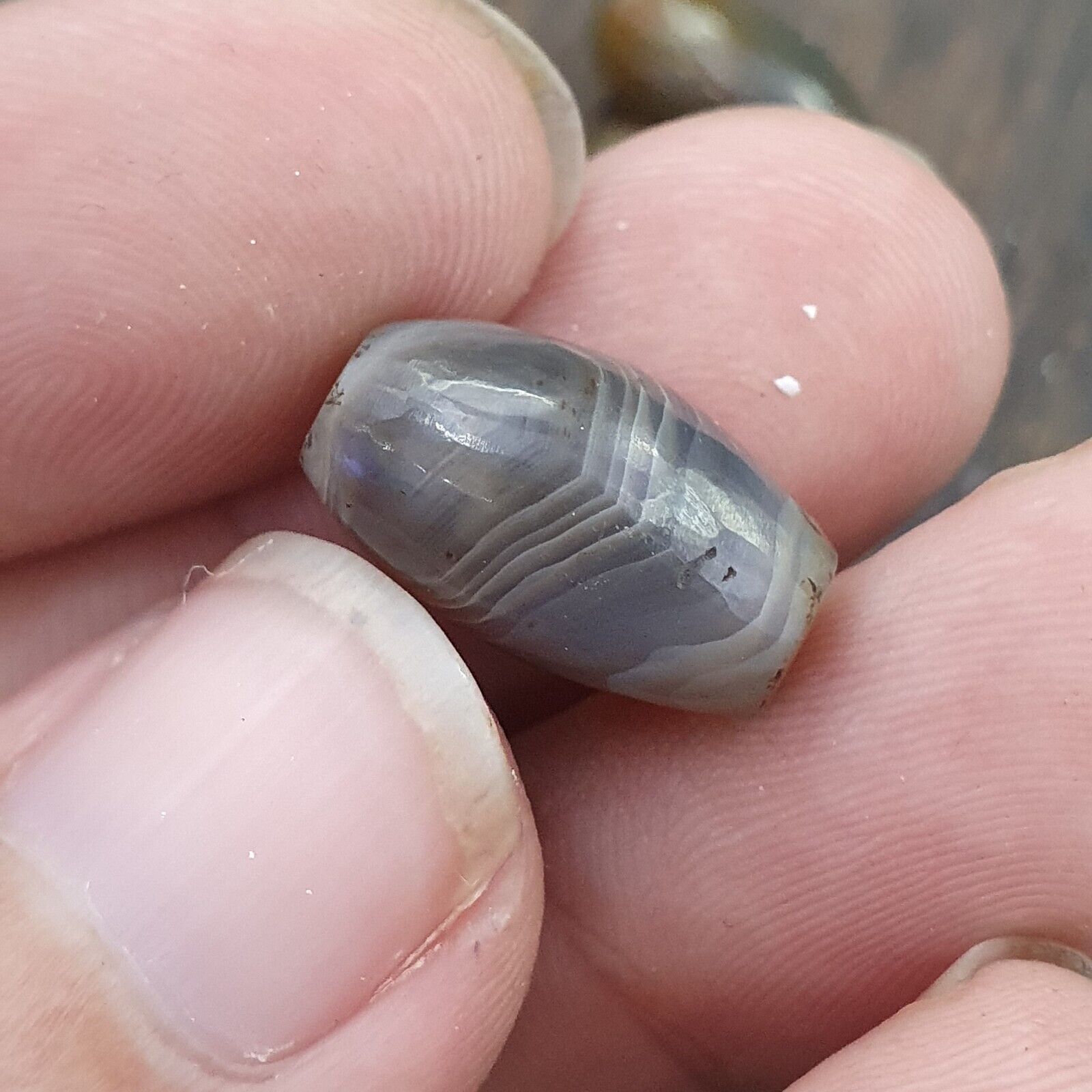 Himalayan Tibetan Agate Old Agate Beads Lot 12 pieces