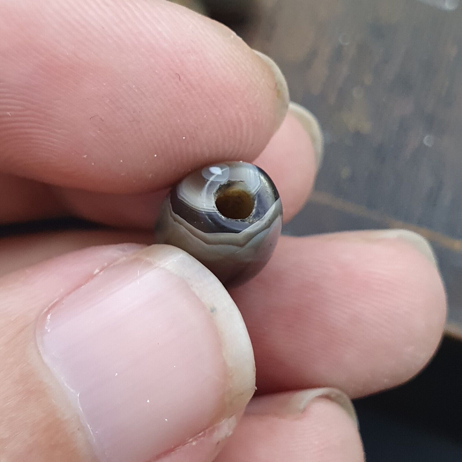 Himalayan Tibetan Agate Old Agate Beads Lot 12 pieces