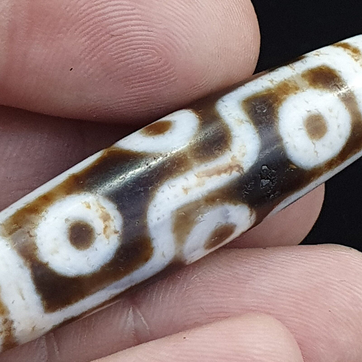 9 Eyes Tibetan dzi bead old amulet Antique Agate Tibet gzi pendant