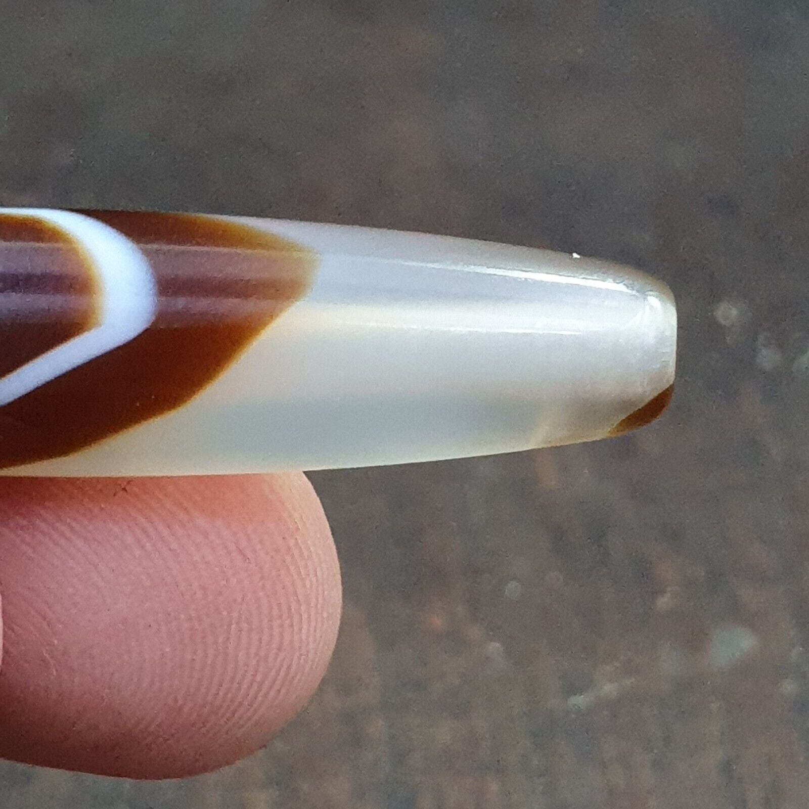 Pair Of Vintage Old Middle Eastern Persian Agate Natural Eye Agate Bead PMD-2