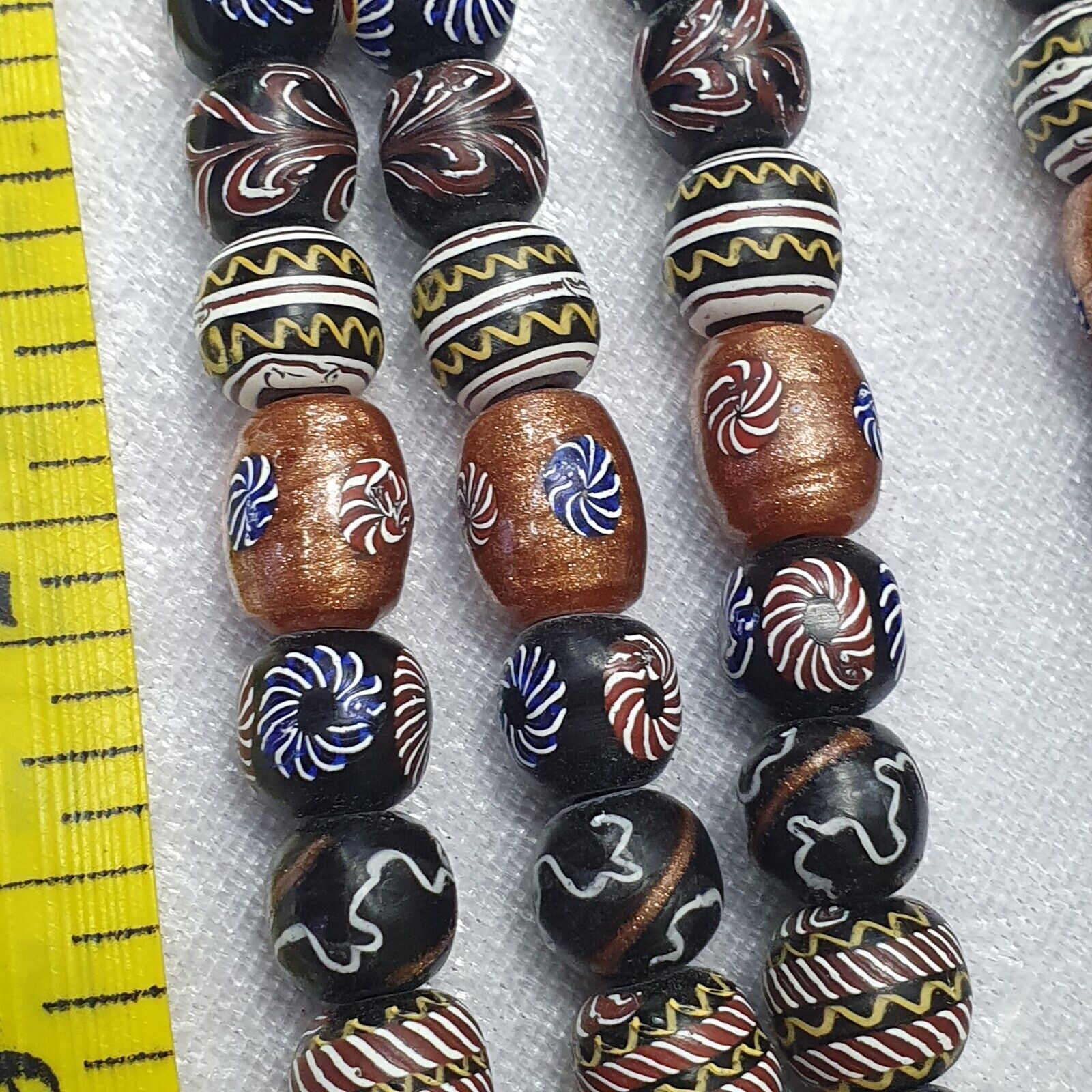 Vintage ausgefallene Handelsperlen im venezianischen Stil | LANGER STRANG