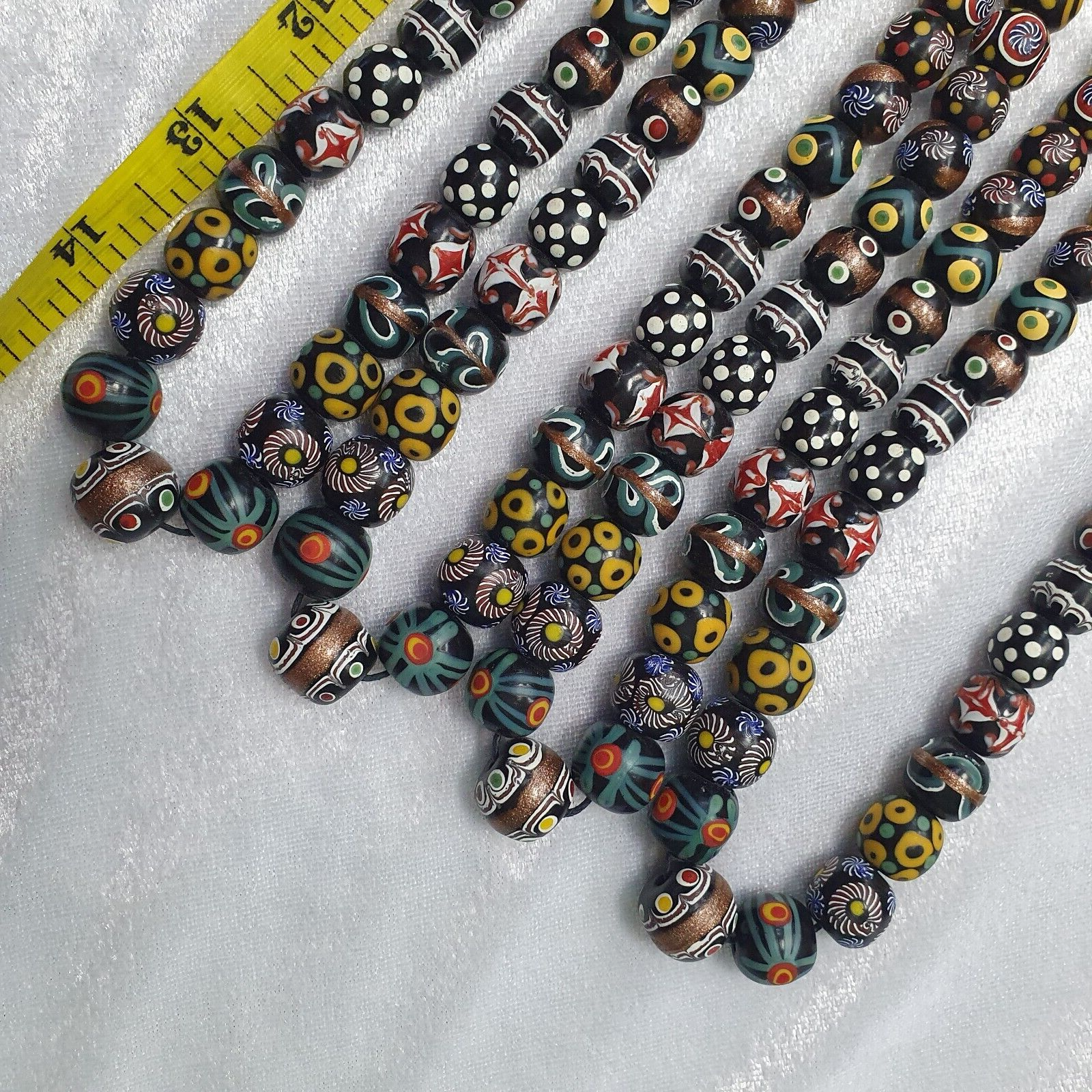 Vintage ausgefallene Handelsperlen im venezianischen Stil | LANGER STRANG