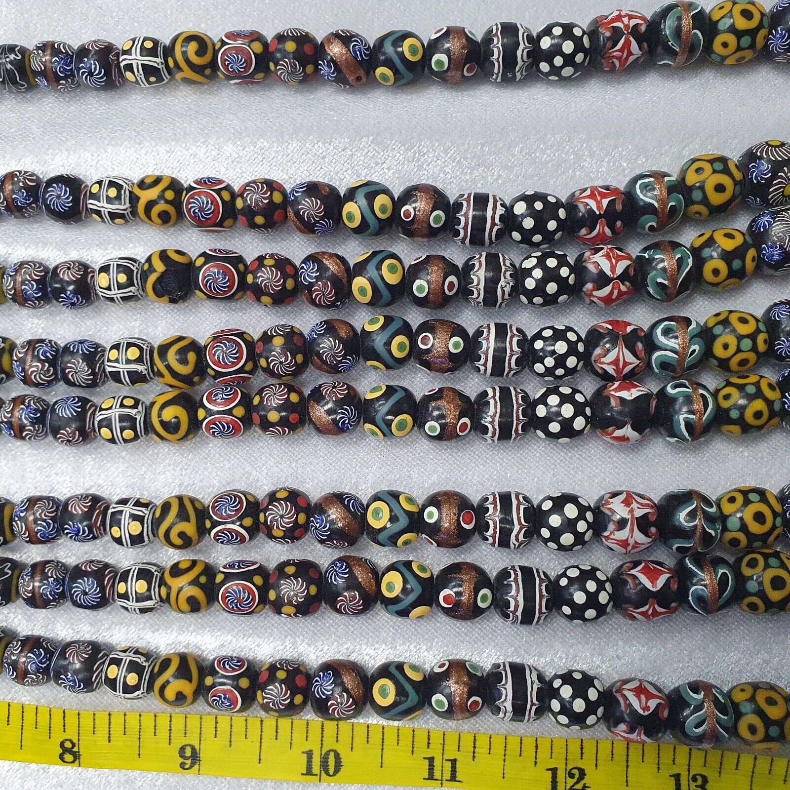 Vintage ausgefallene Handelsperlen im venezianischen Stil | LANGER STRANG