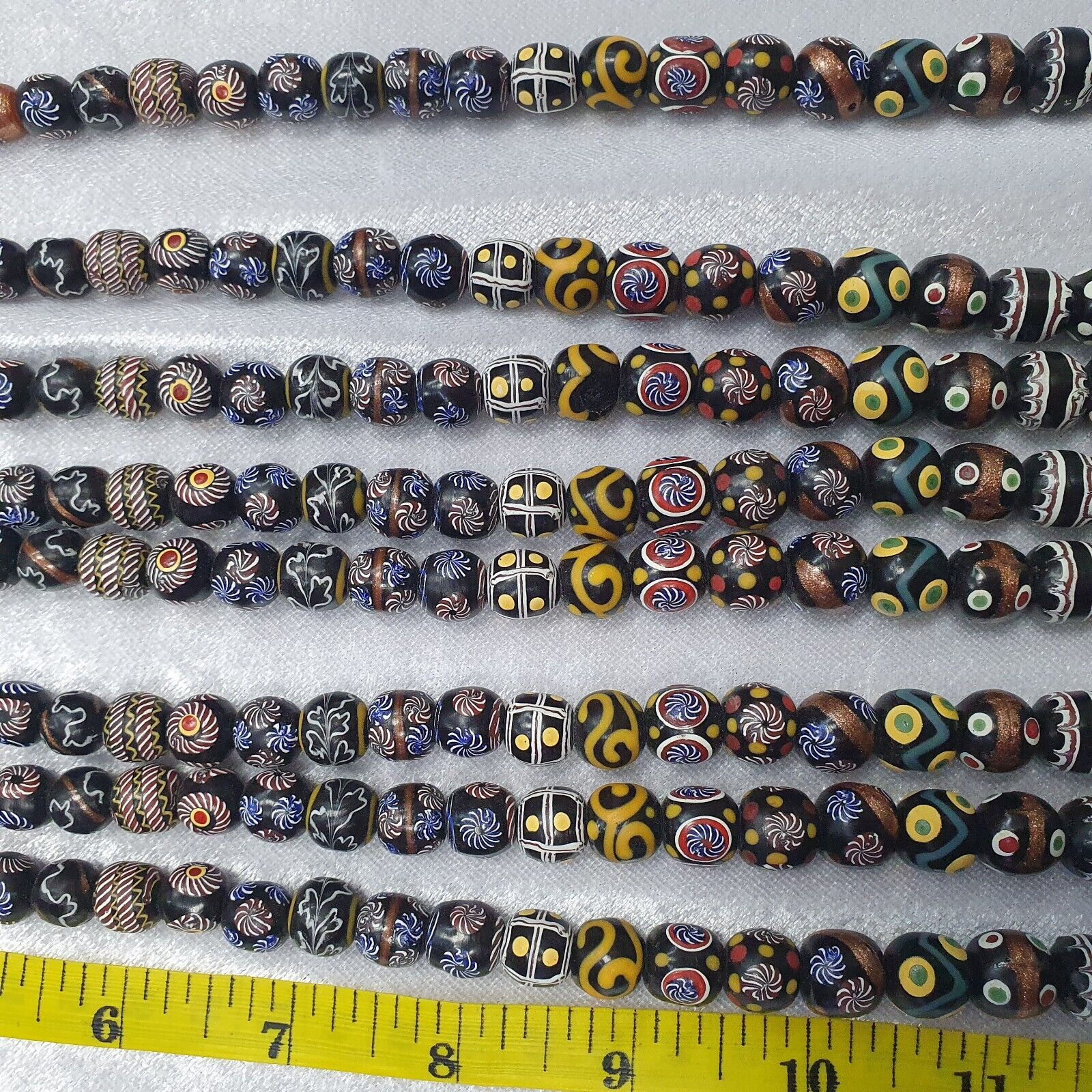 Vintage ausgefallene Handelsperlen im venezianischen Stil | LANGER STRANG