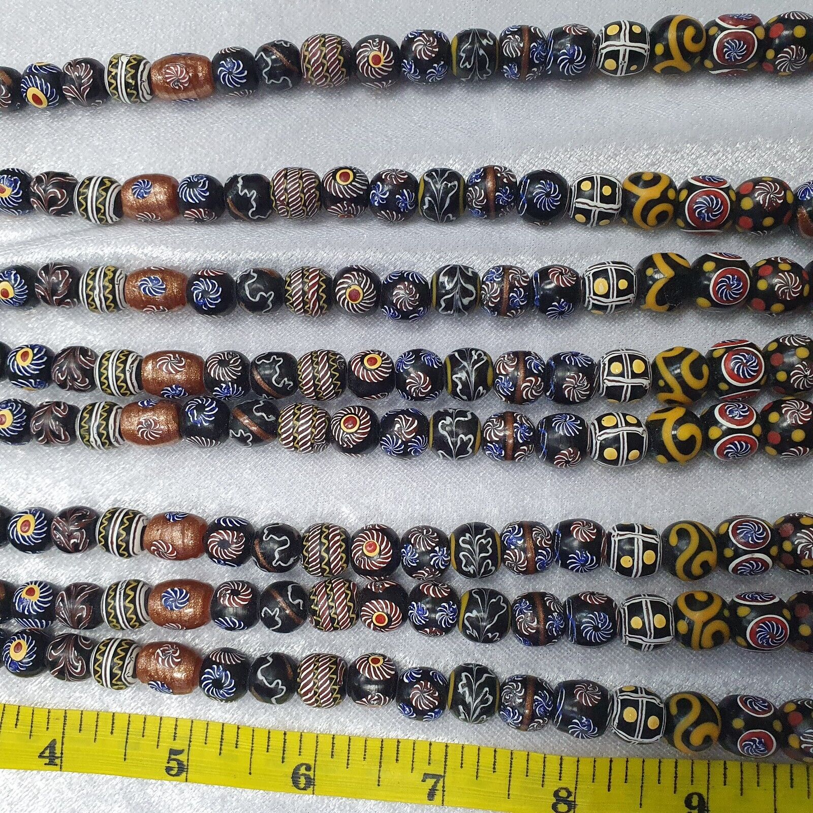 Vintage ausgefallene Handelsperlen im venezianischen Stil | LANGER STRANG