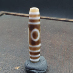 Agate 2 Eyes Tibetan Nepalese dzi bead pendant Agate Dzi Bead Amulet