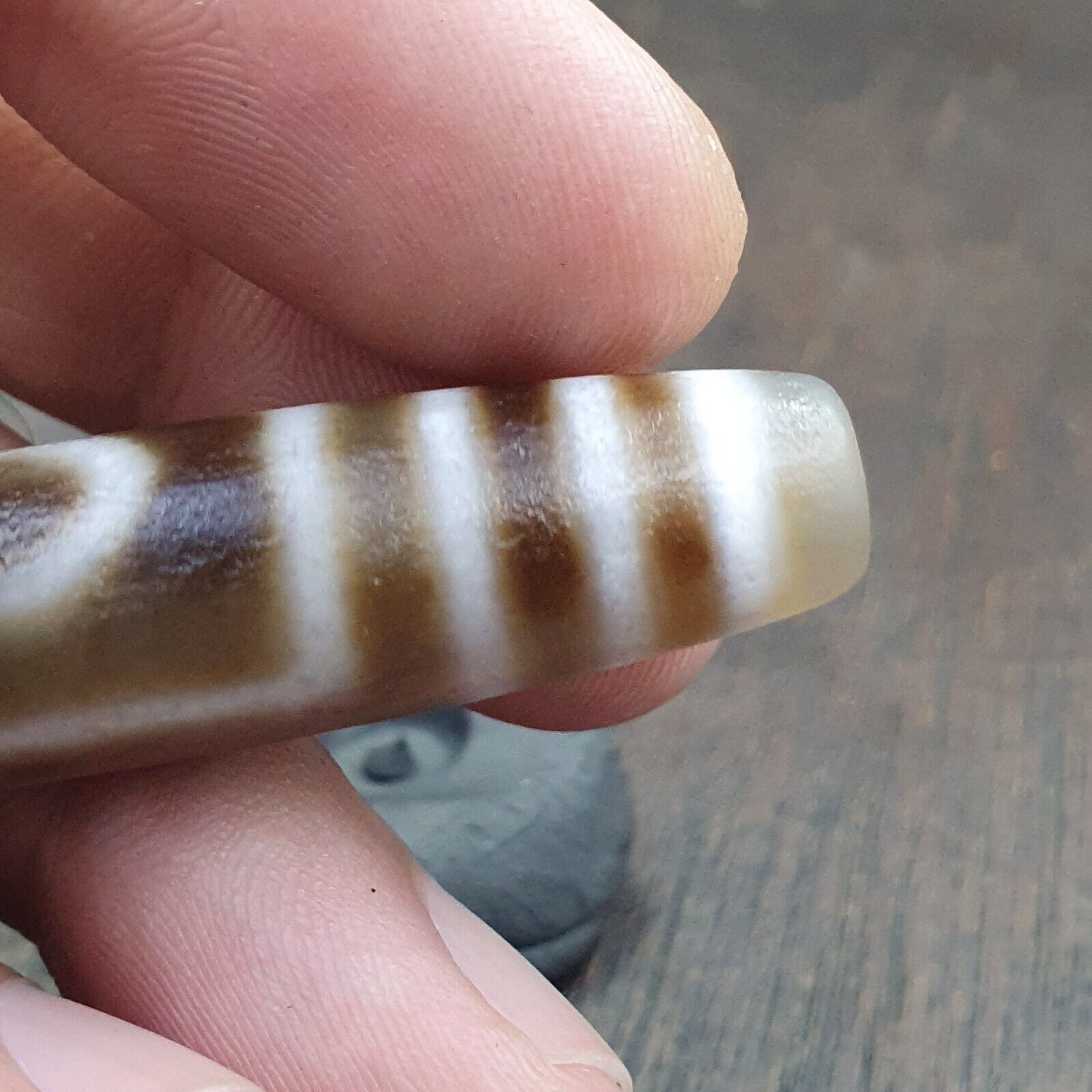 Agate 2 Eyes Tibetan Nepalese dzi bead pendant Agate Dzi Bead Amulet