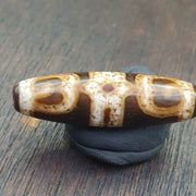 Vintage Agate Rusted Dzi Bead Pendant Agate Dzi Bead Amulet