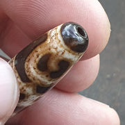 Vintage Agate Rusted Dzi Bead Pendant Agate Dzi Bead Amulet